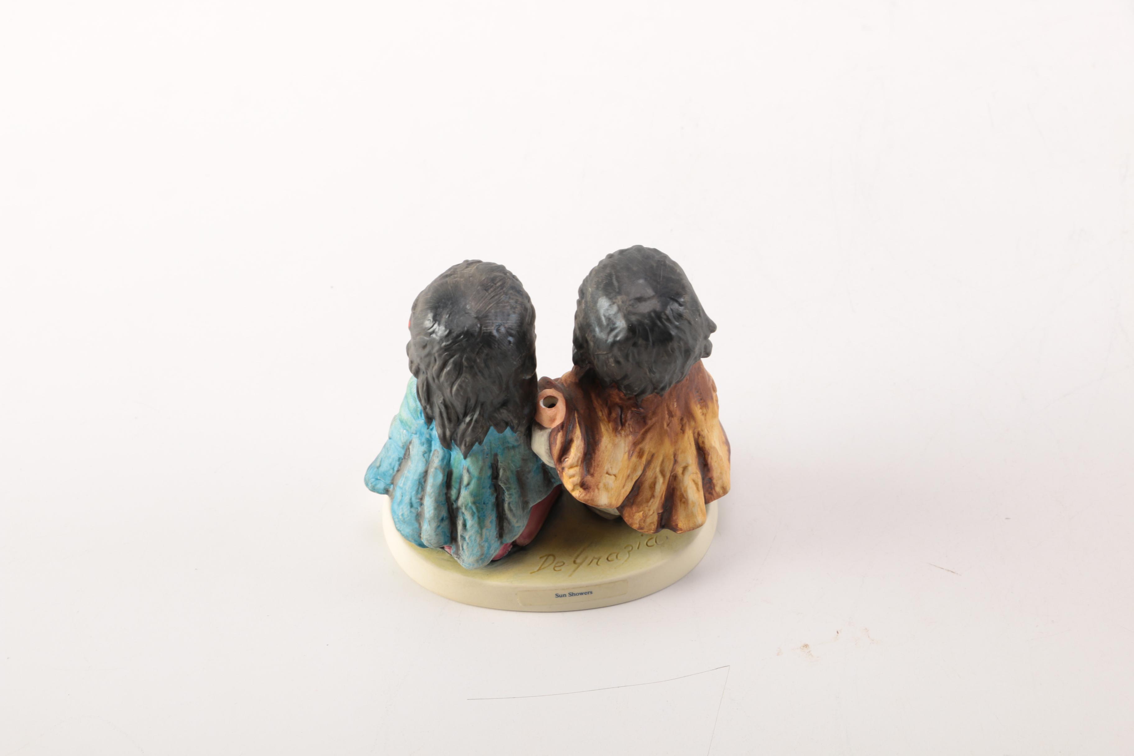 Limited Edition Goebel Ted Degrazia "Sun Showers" Ceramic Figurines