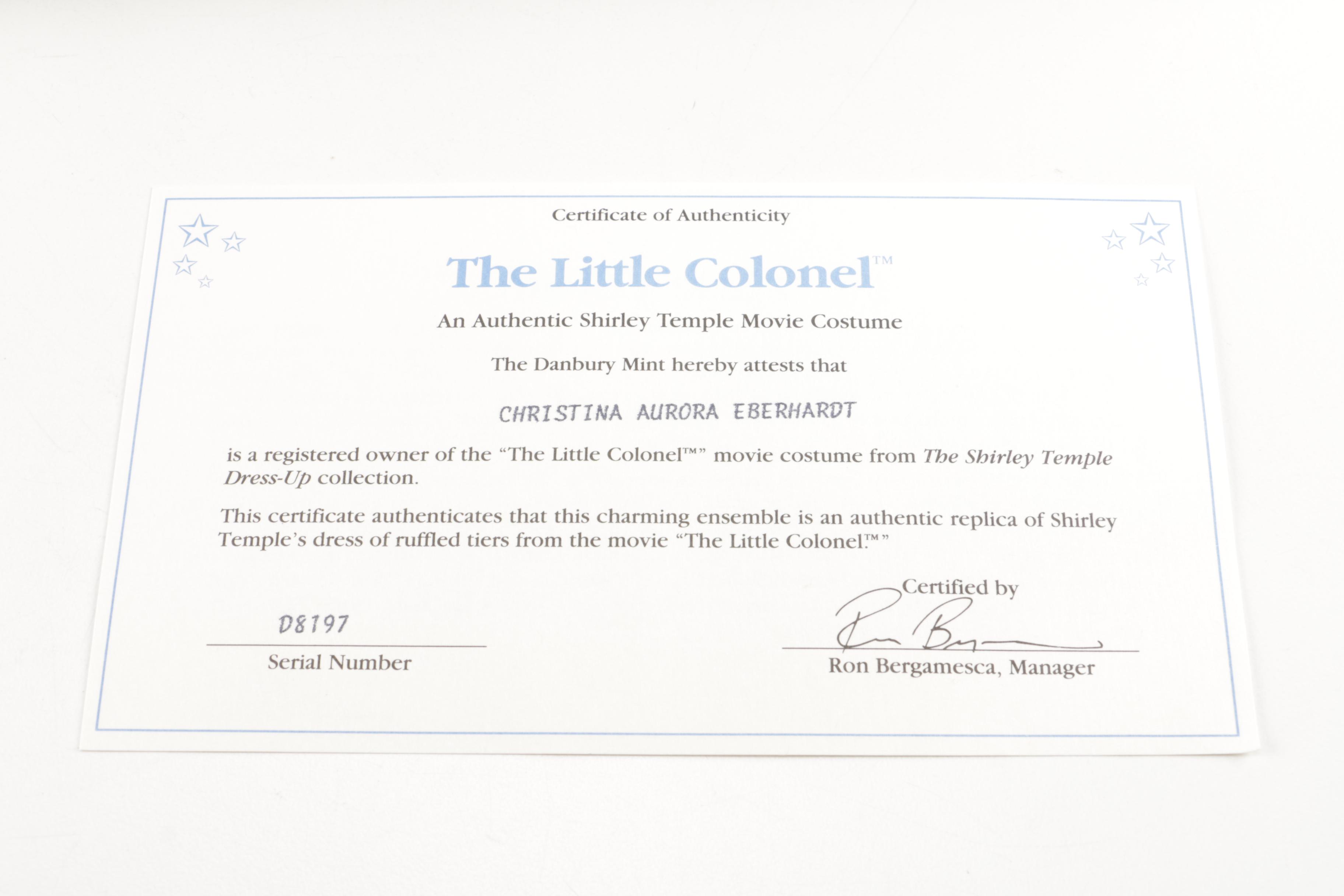 Danbury Mint Shirley Temple Dress Up Doll and Outfits