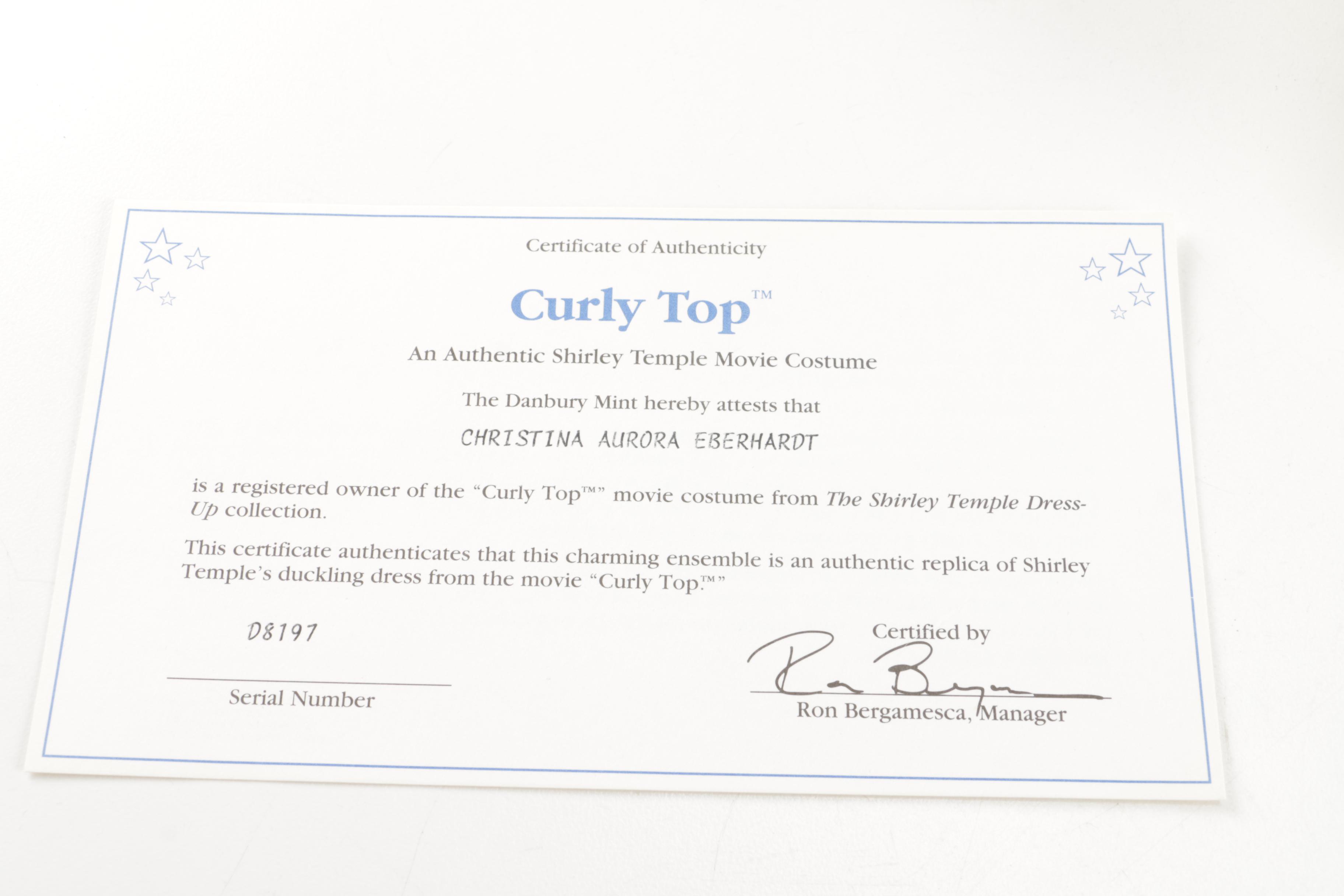 Danbury Mint Shirley Temple Dress Up Doll and Outfits