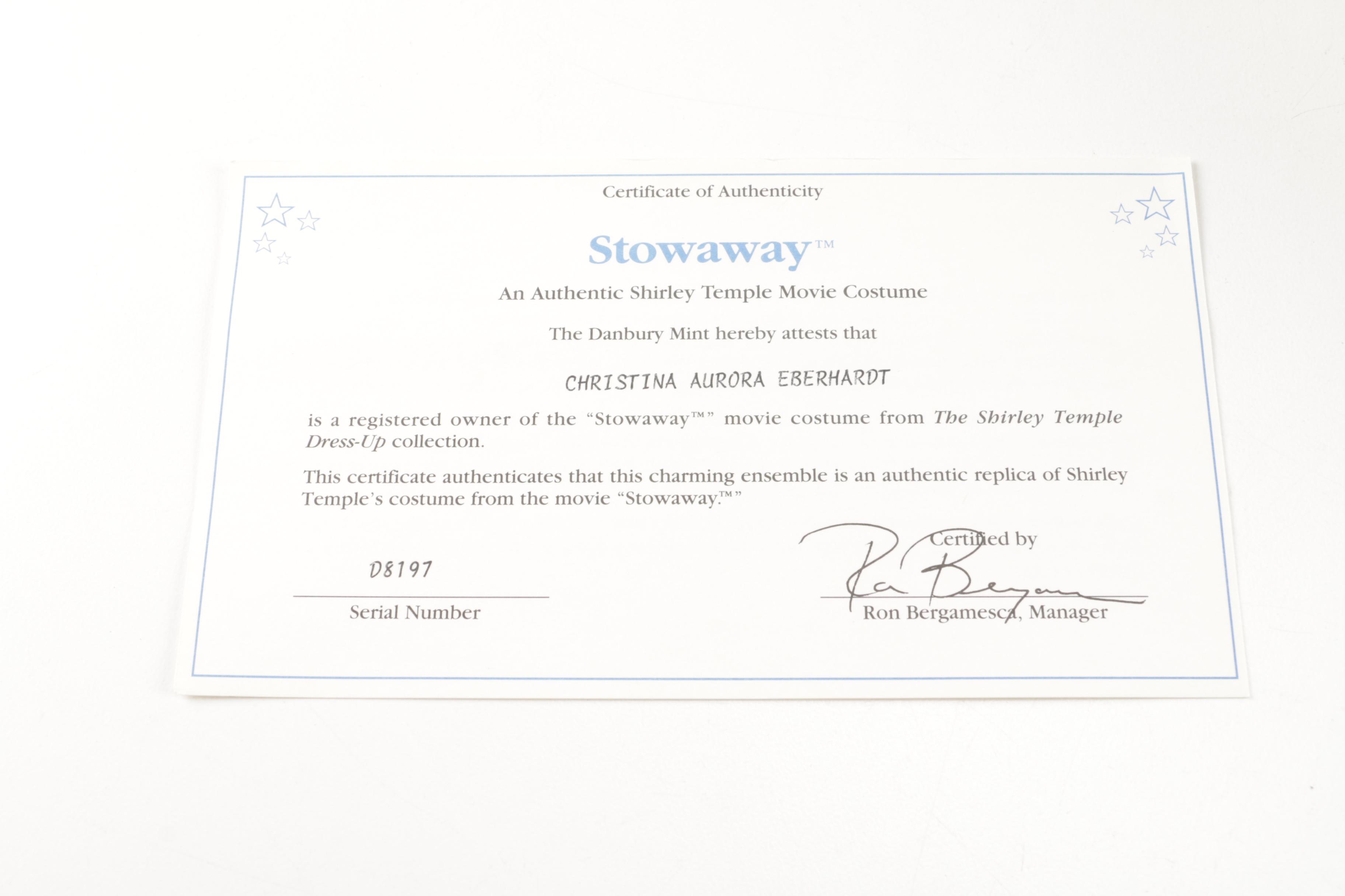 Danbury Mint Shirley Temple Dress Up Doll and Outfits