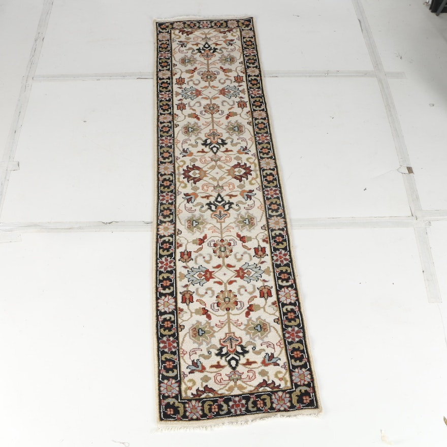 Hand-Knotted Northern Indian Carpet Runner