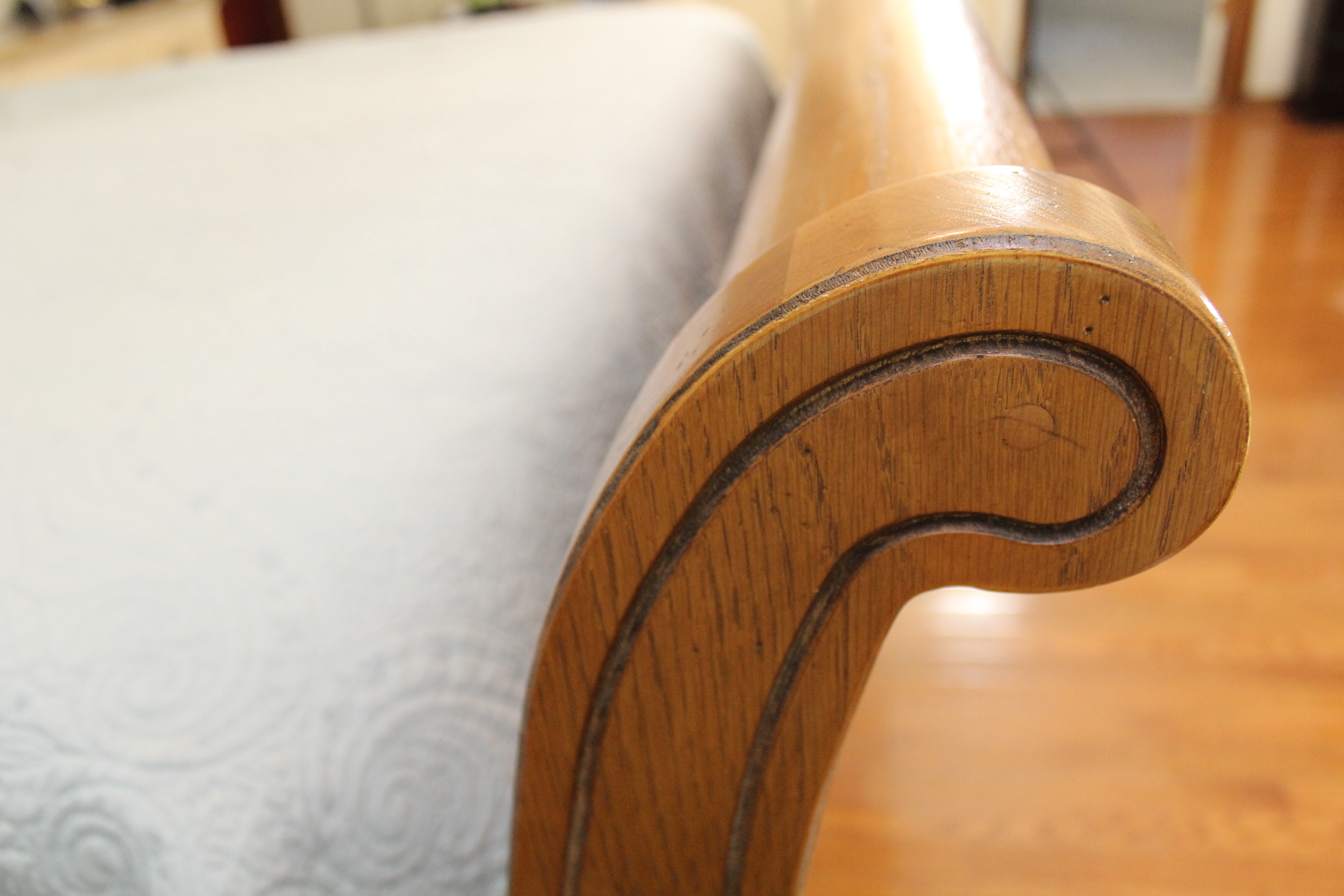 King-Size Oak Sleigh Bed Frame