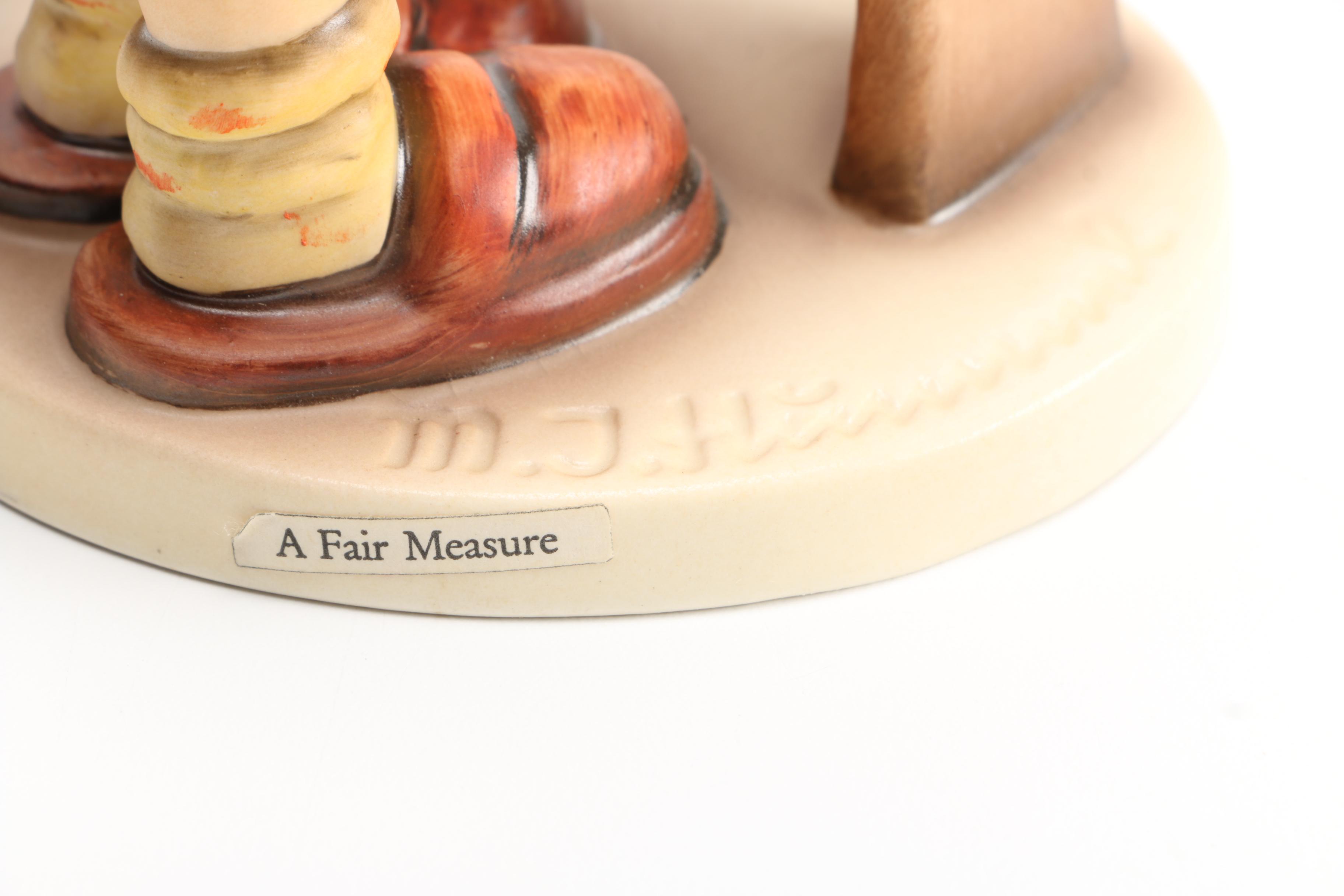 Goebel Hummel Figurines "Sleigh Ride" and "A Fair Measure"