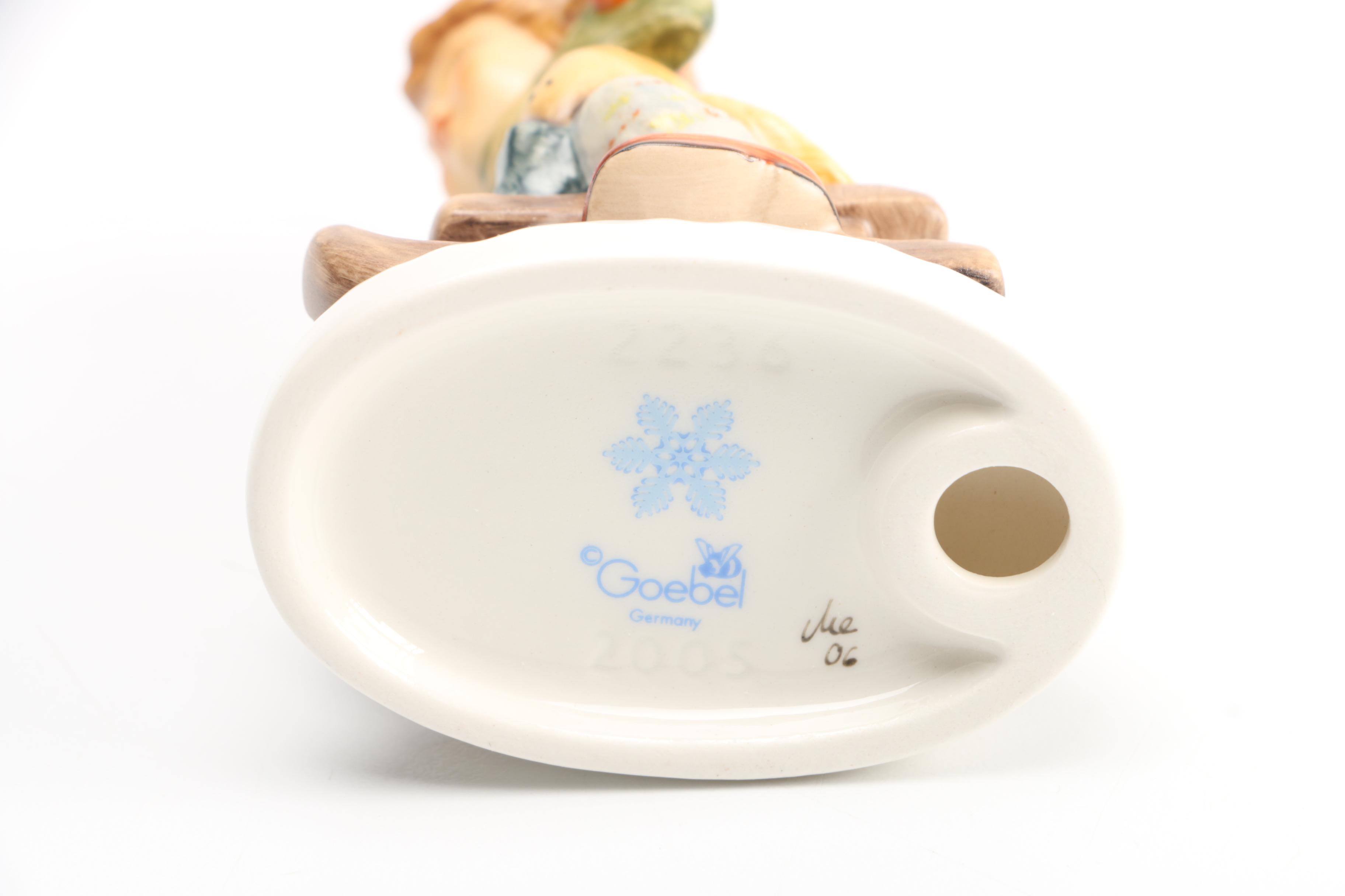 Goebel Hummel Figurines "Sleigh Ride" and "A Fair Measure"