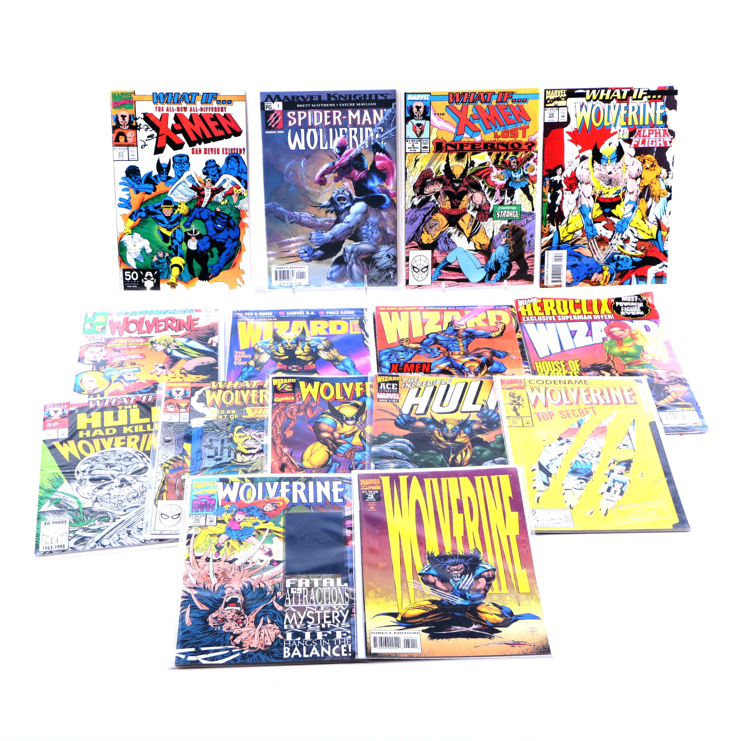 Fifteen "Wolverine" Comic Books and Magazines