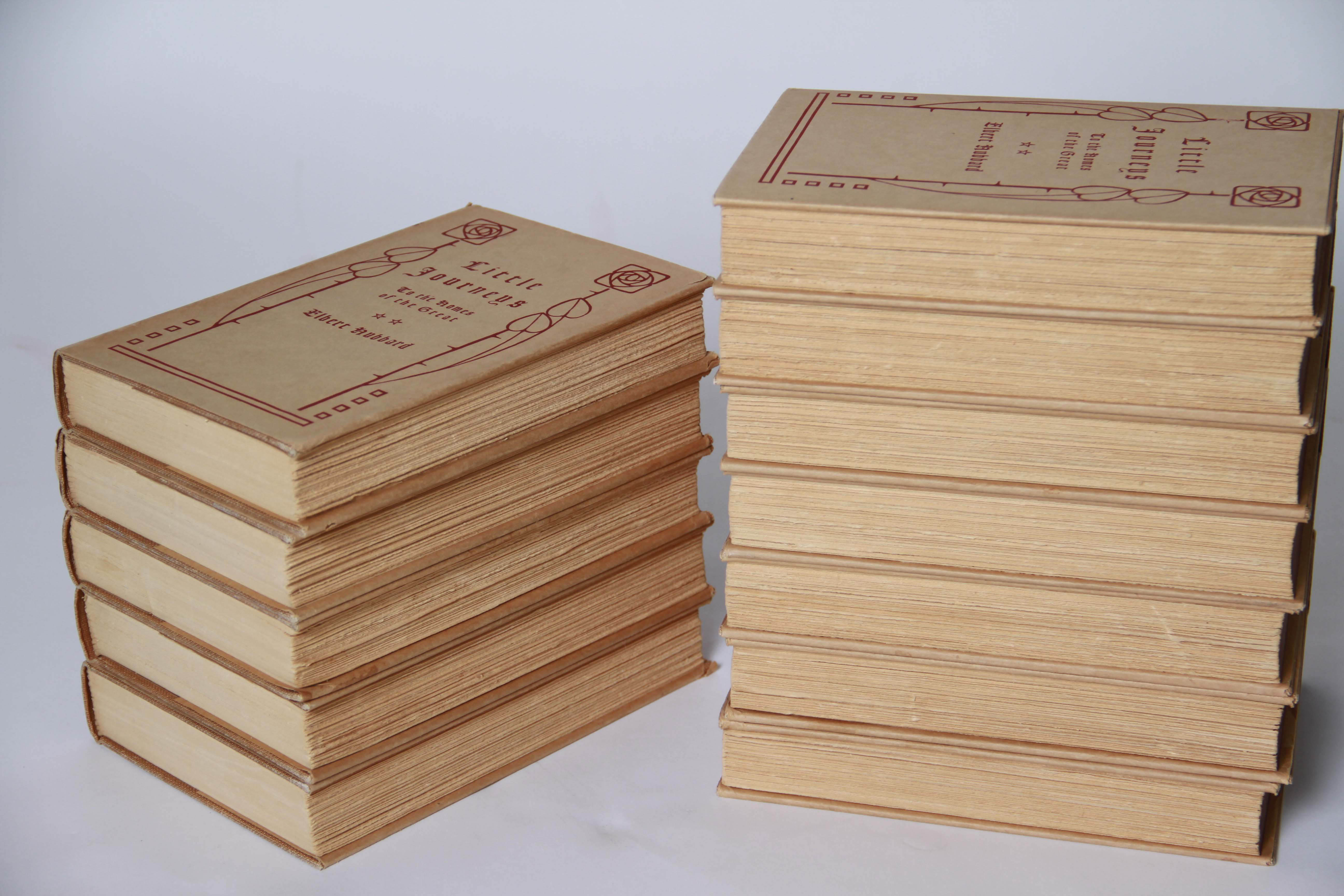 "Little Journeys To The Homes of The Great" by Elbert Hubbard Book Set