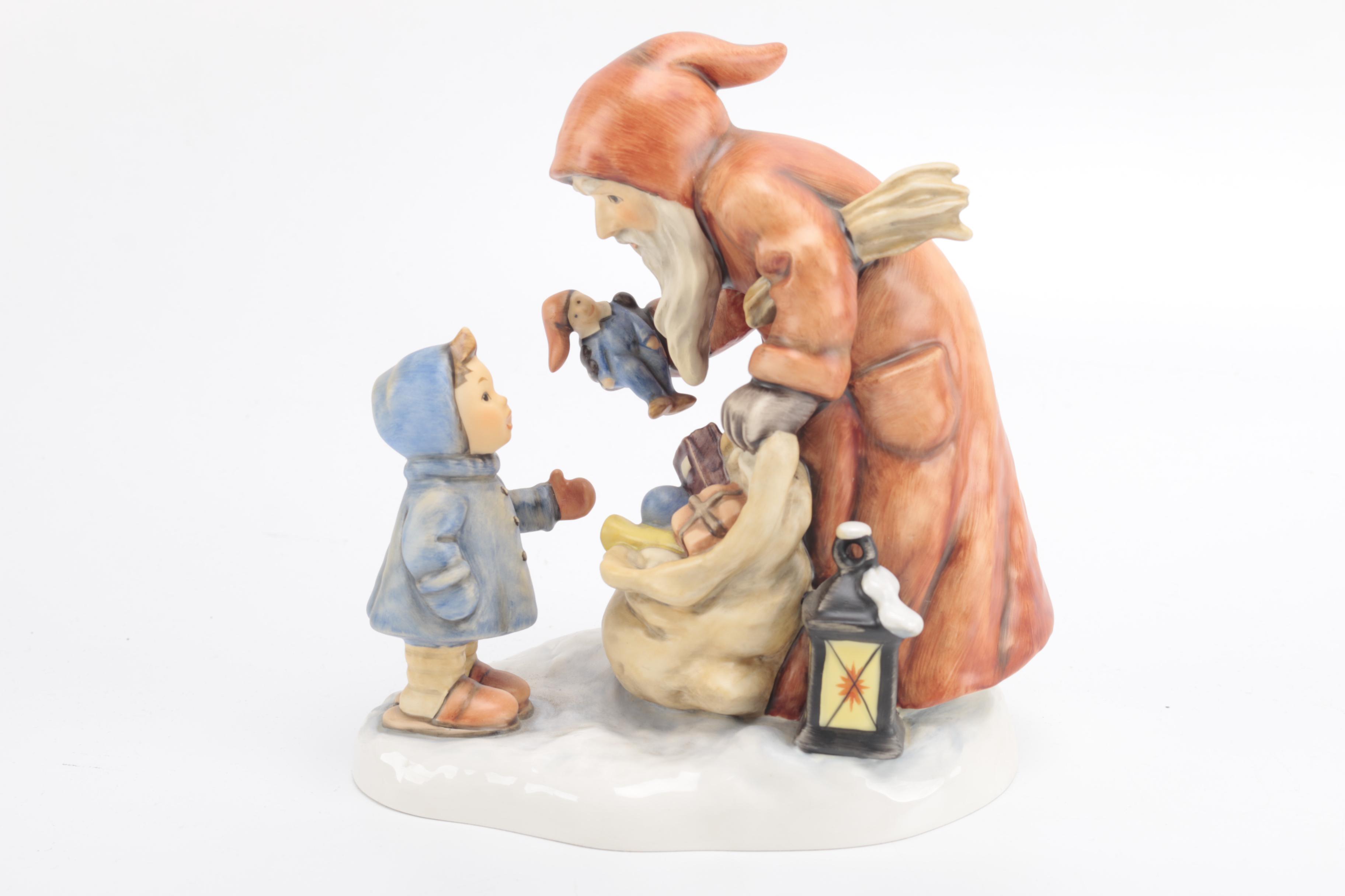 1997 Limited Edition Hummel Goebel "Ruprecht" and "Nikolaustag" Ceramic Figurine