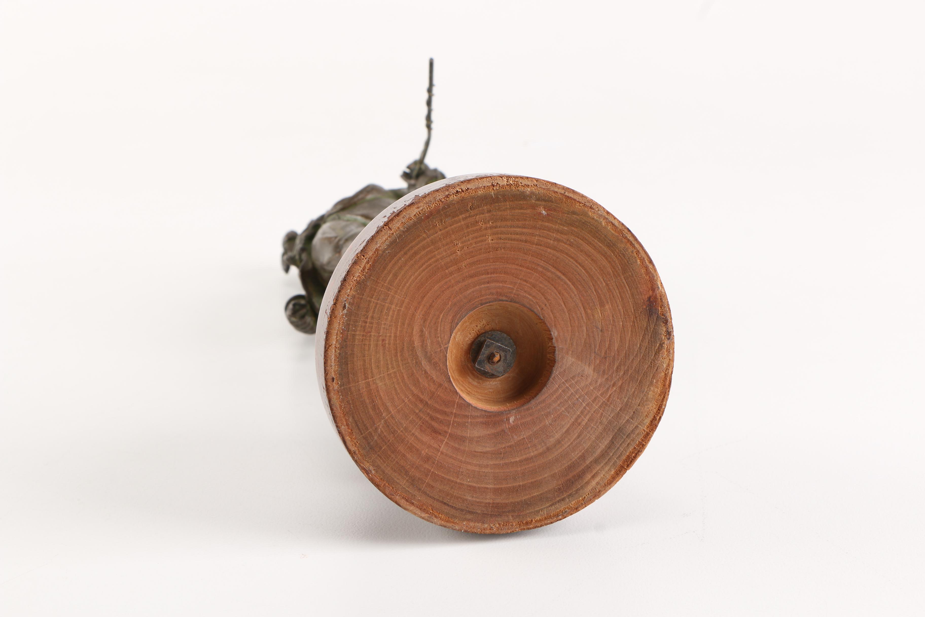 Bronze Toned Metal Sculpture of a Boy