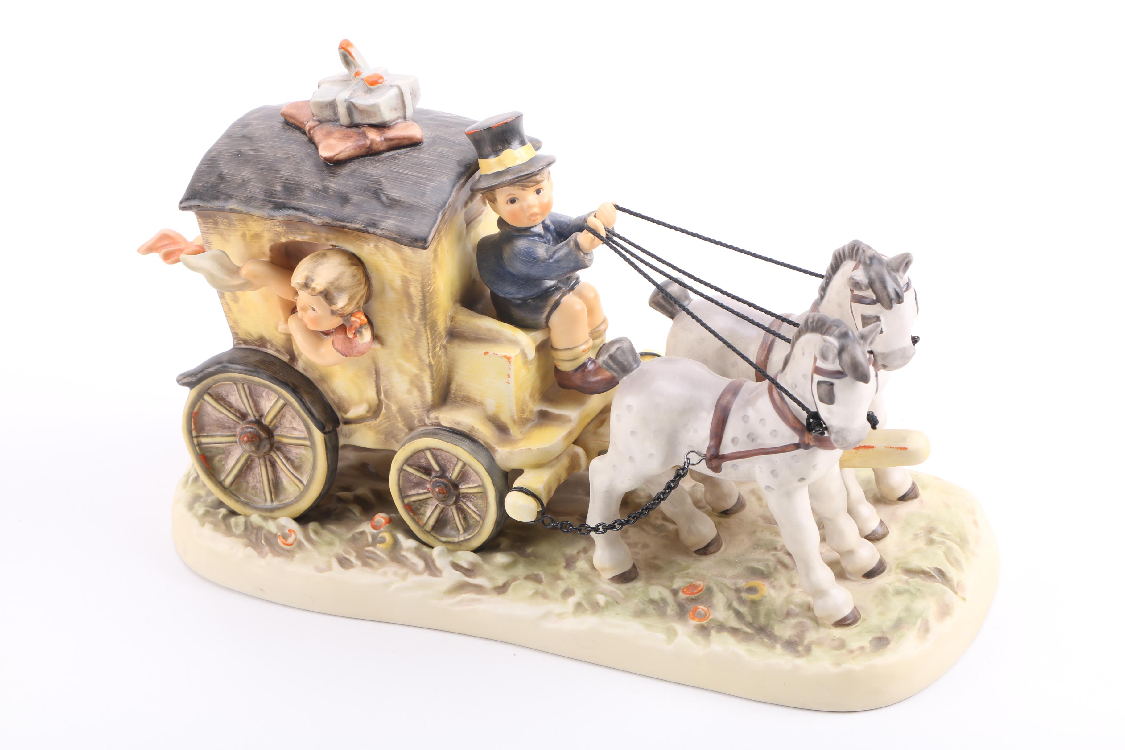 Horse and Buggy Hummel Figurine Titled "Fond Goodbye"