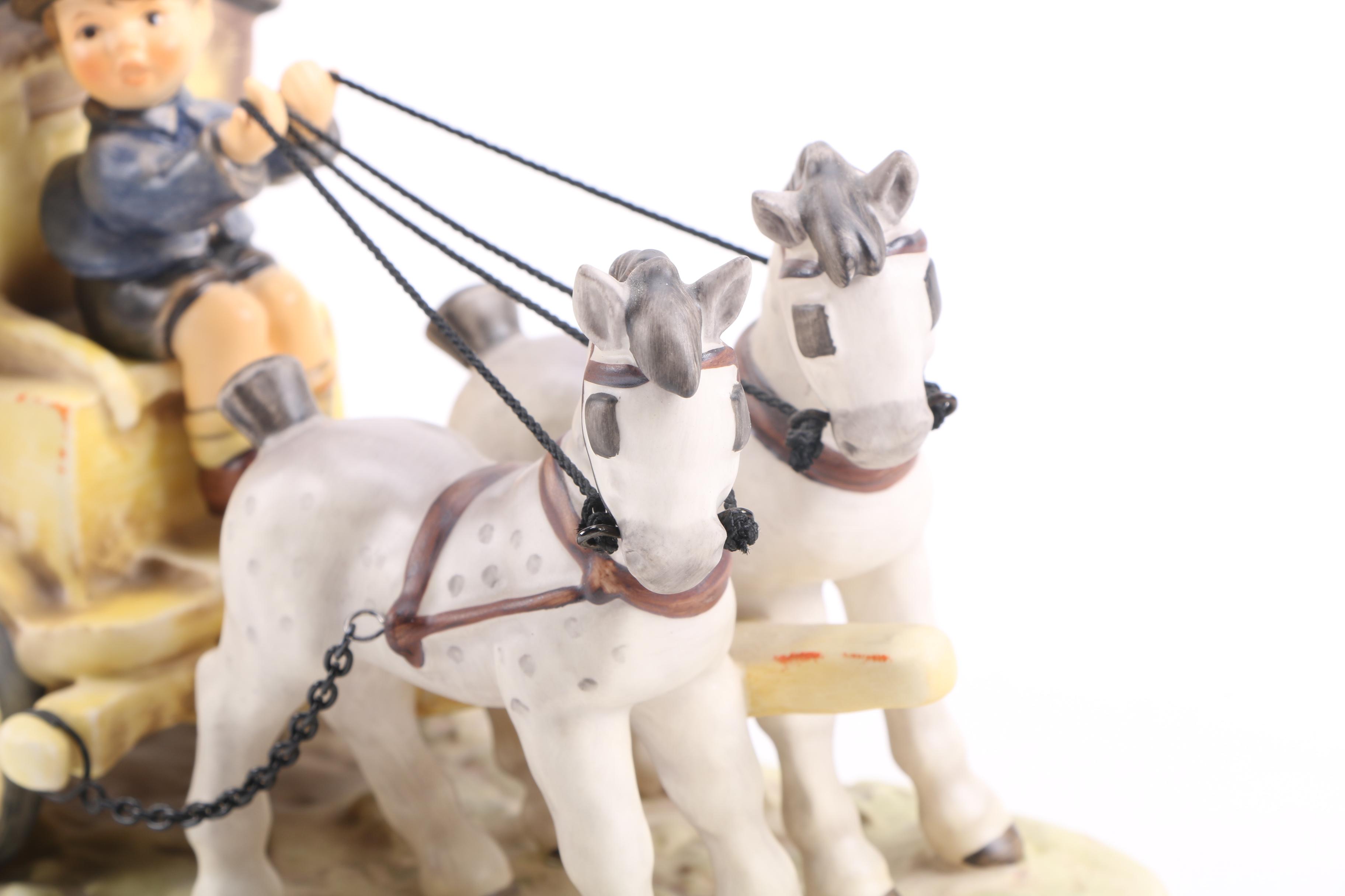 Horse and Buggy Hummel Figurine Titled "Fond Goodbye"
