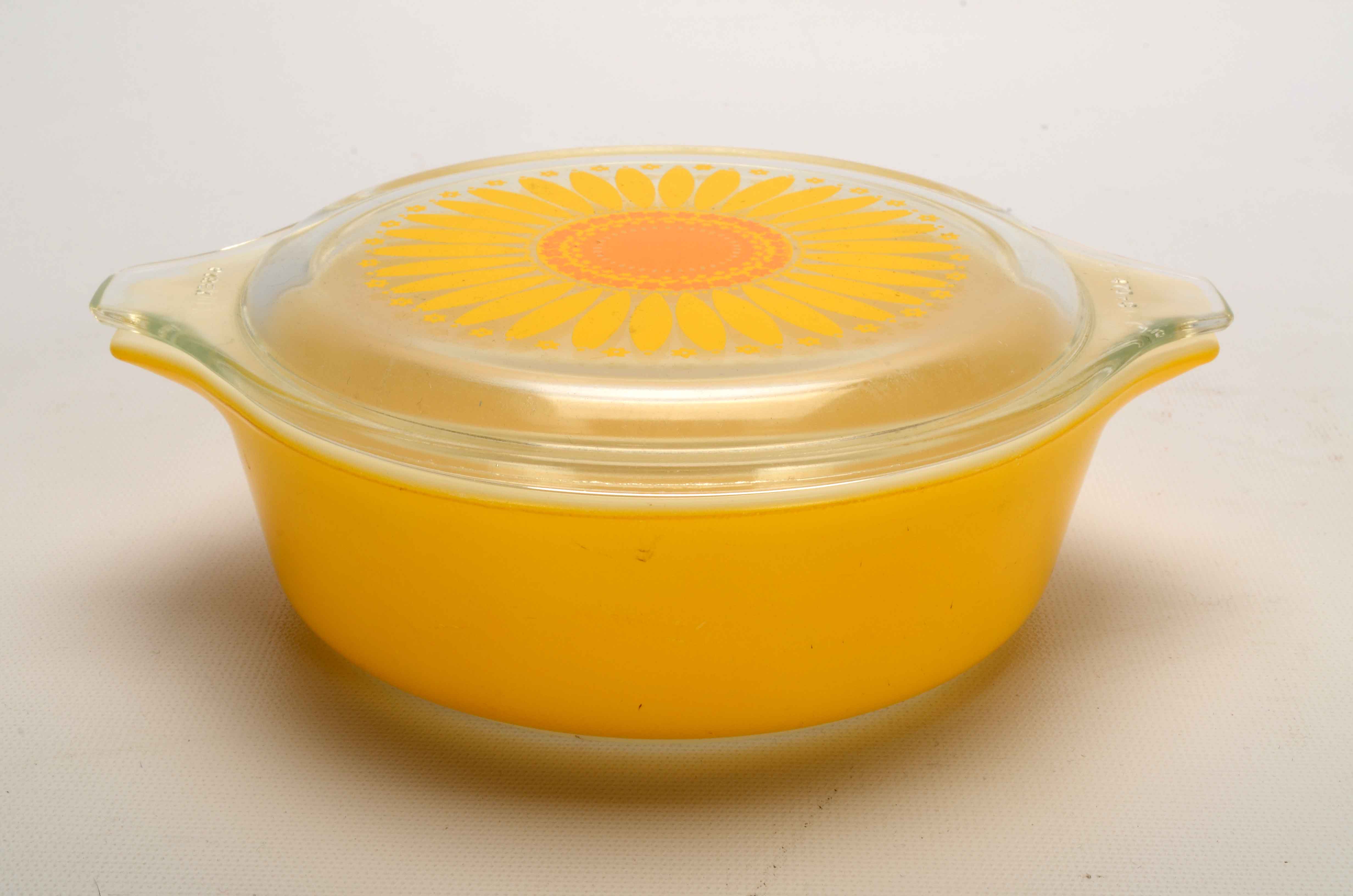 Pyrex Sunflower Casserole Dishes