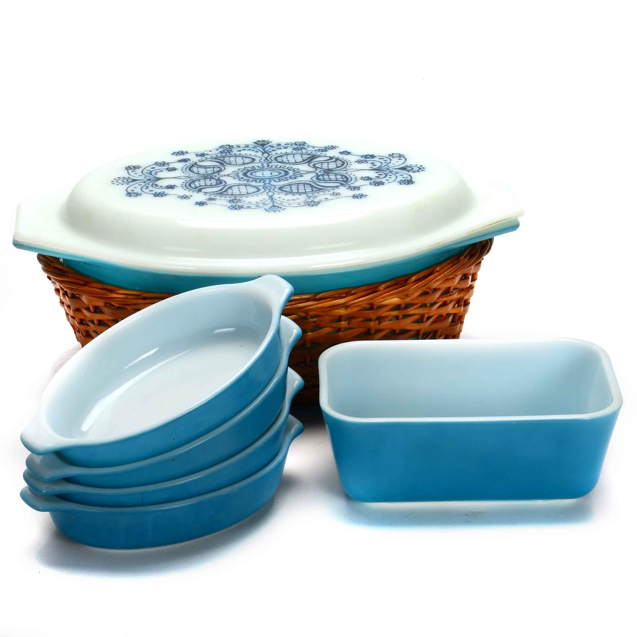 Blue Pyrex Dishes