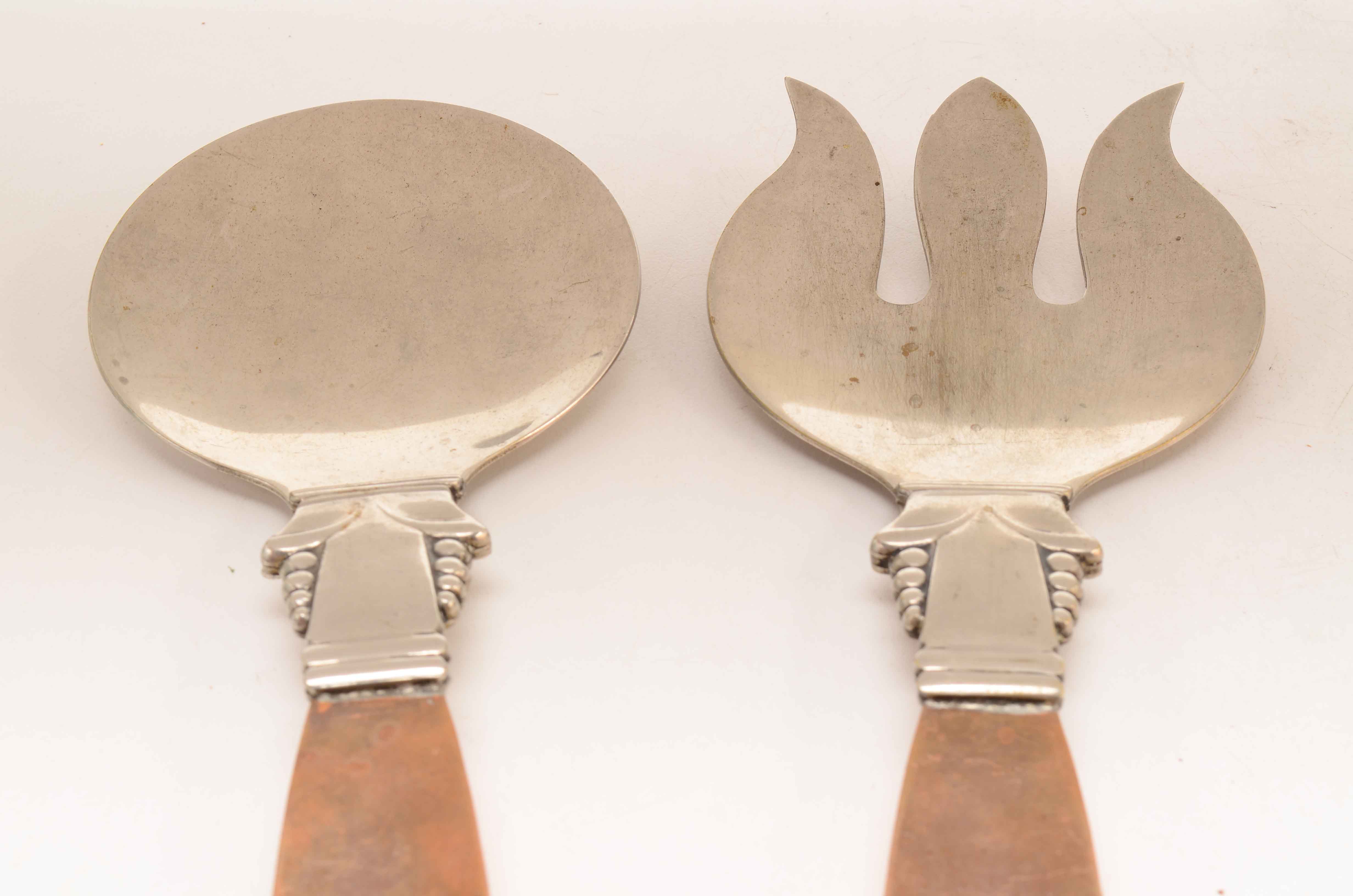 Coppercraft Guild Salad Serving Utensils