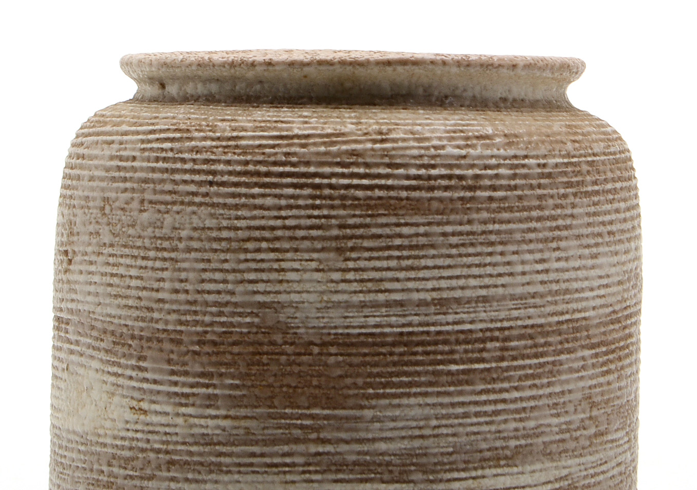 Hand Thrown Marbled Stoneware Modernist Vase