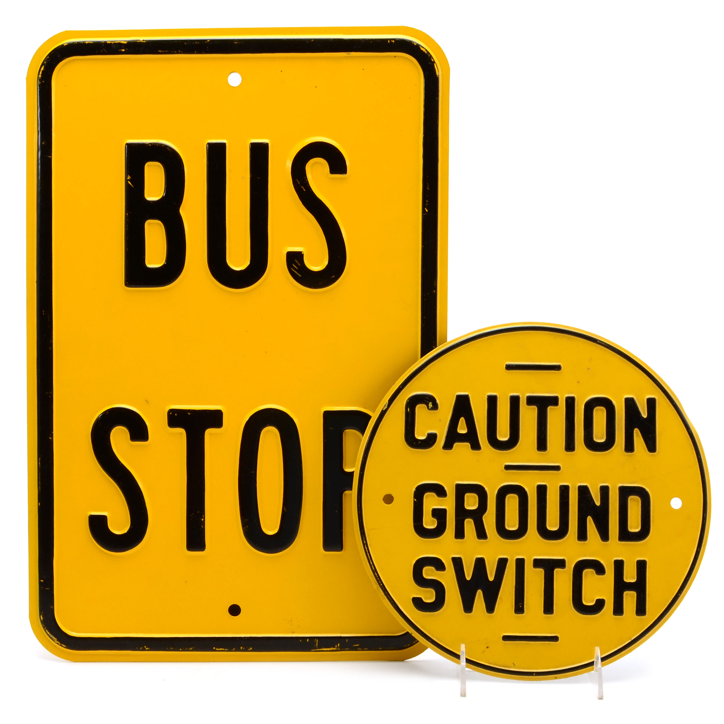 Pair of Vintage Metal Signs