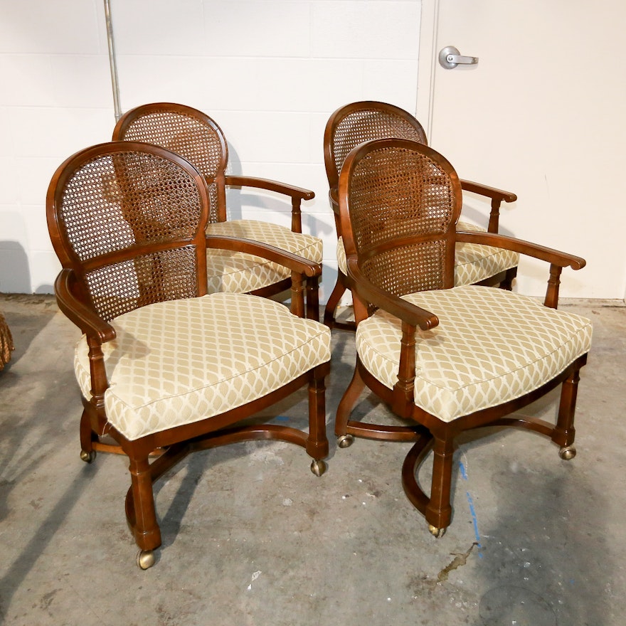 Cane Back Armchairs by Century Furniture