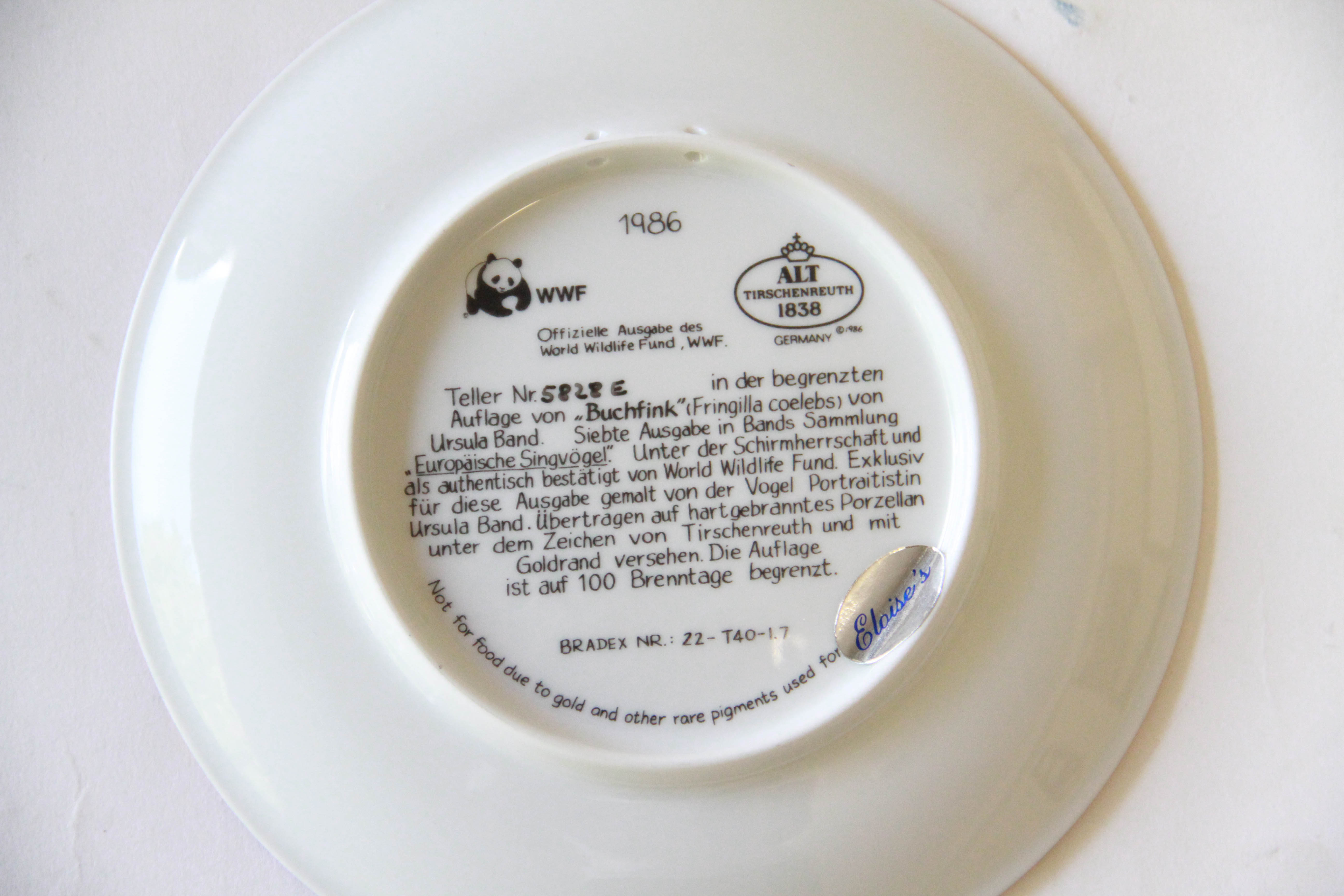 Alt Tirschenreuth World Wildlife Fund Plates