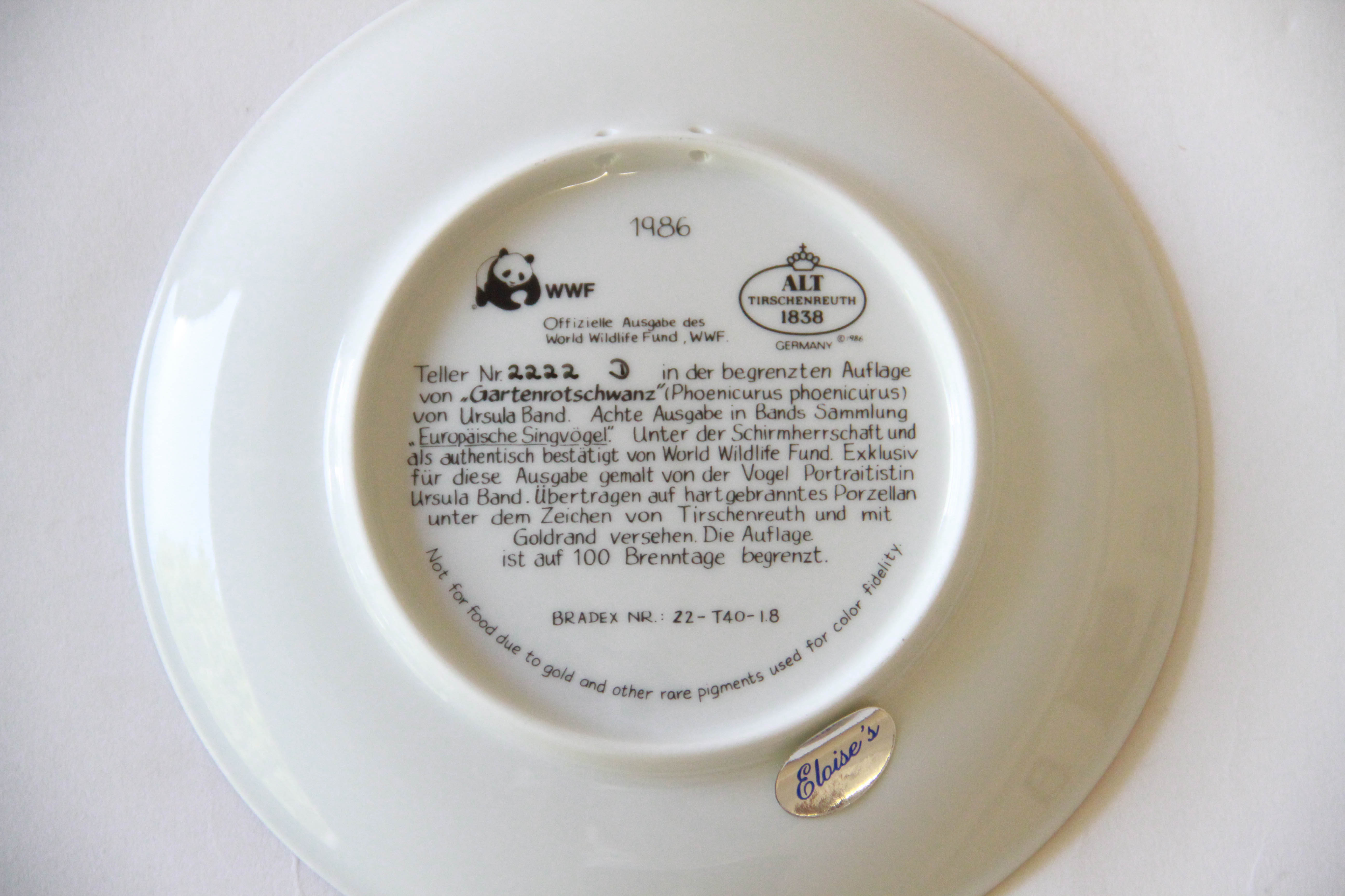 Alt Tirschenreuth World Wildlife Fund Plates