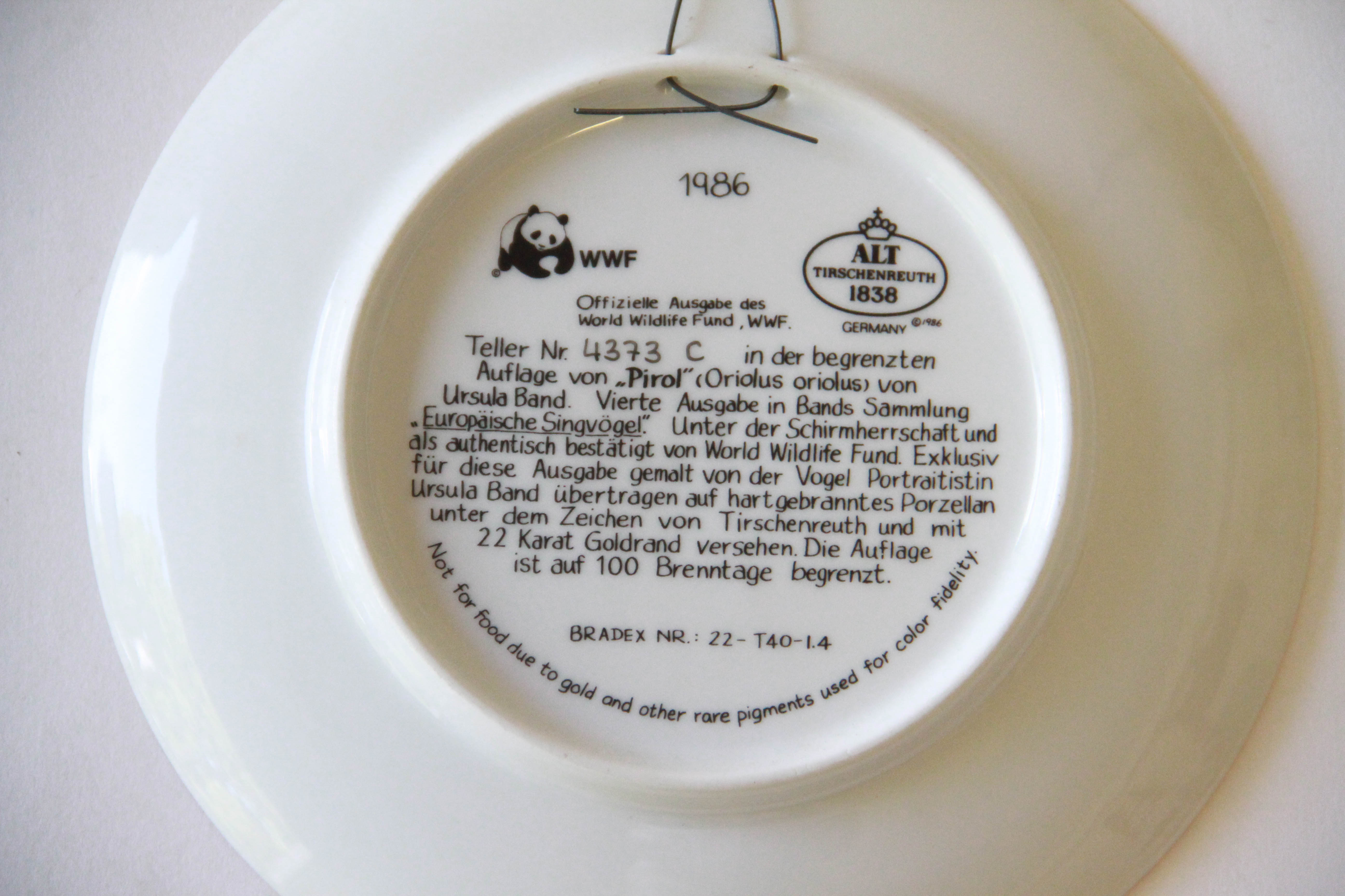 Alt Tirschenreuth World Wildlife Fund Plates