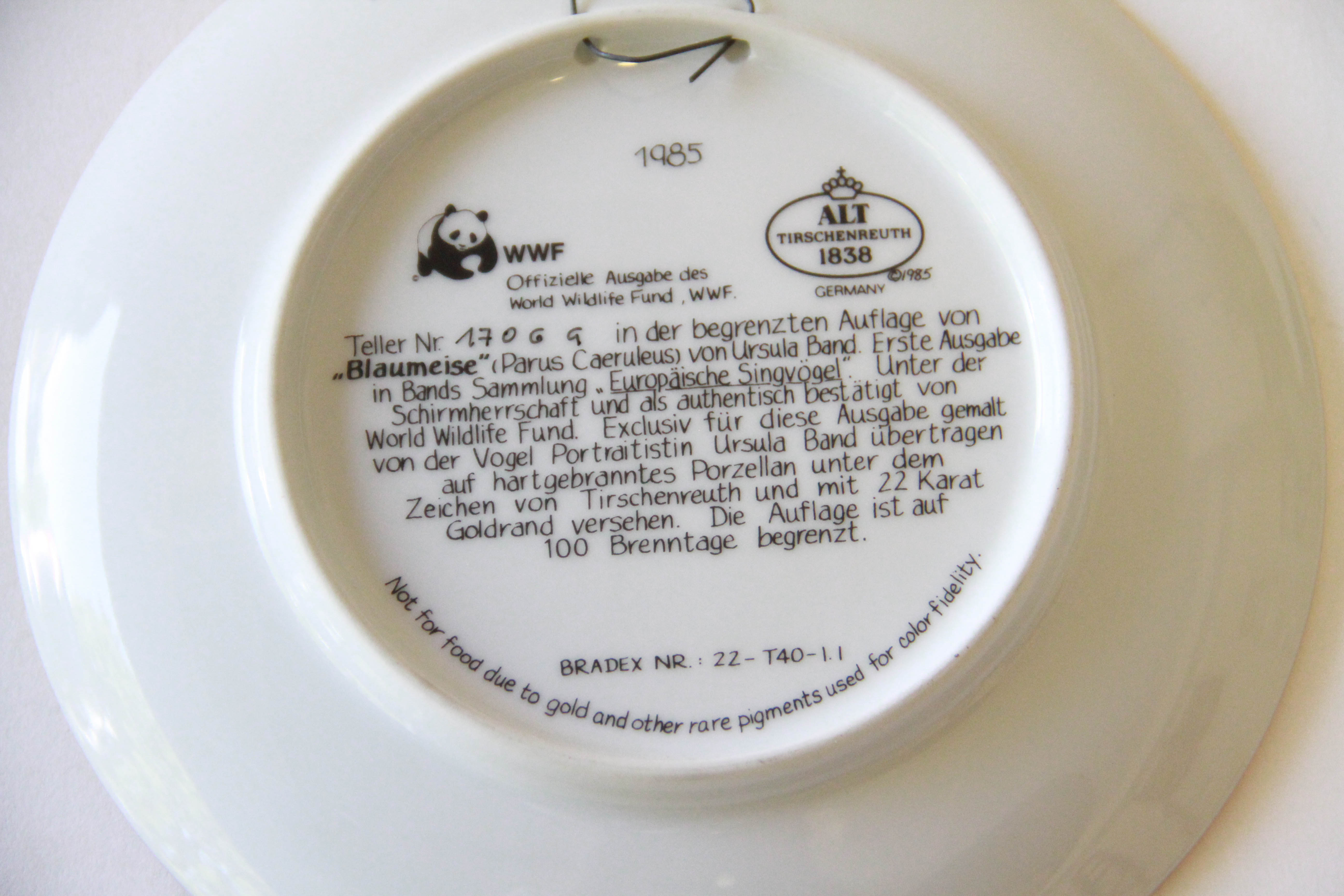 Alt Tirschenreuth World Wildlife Fund Plates