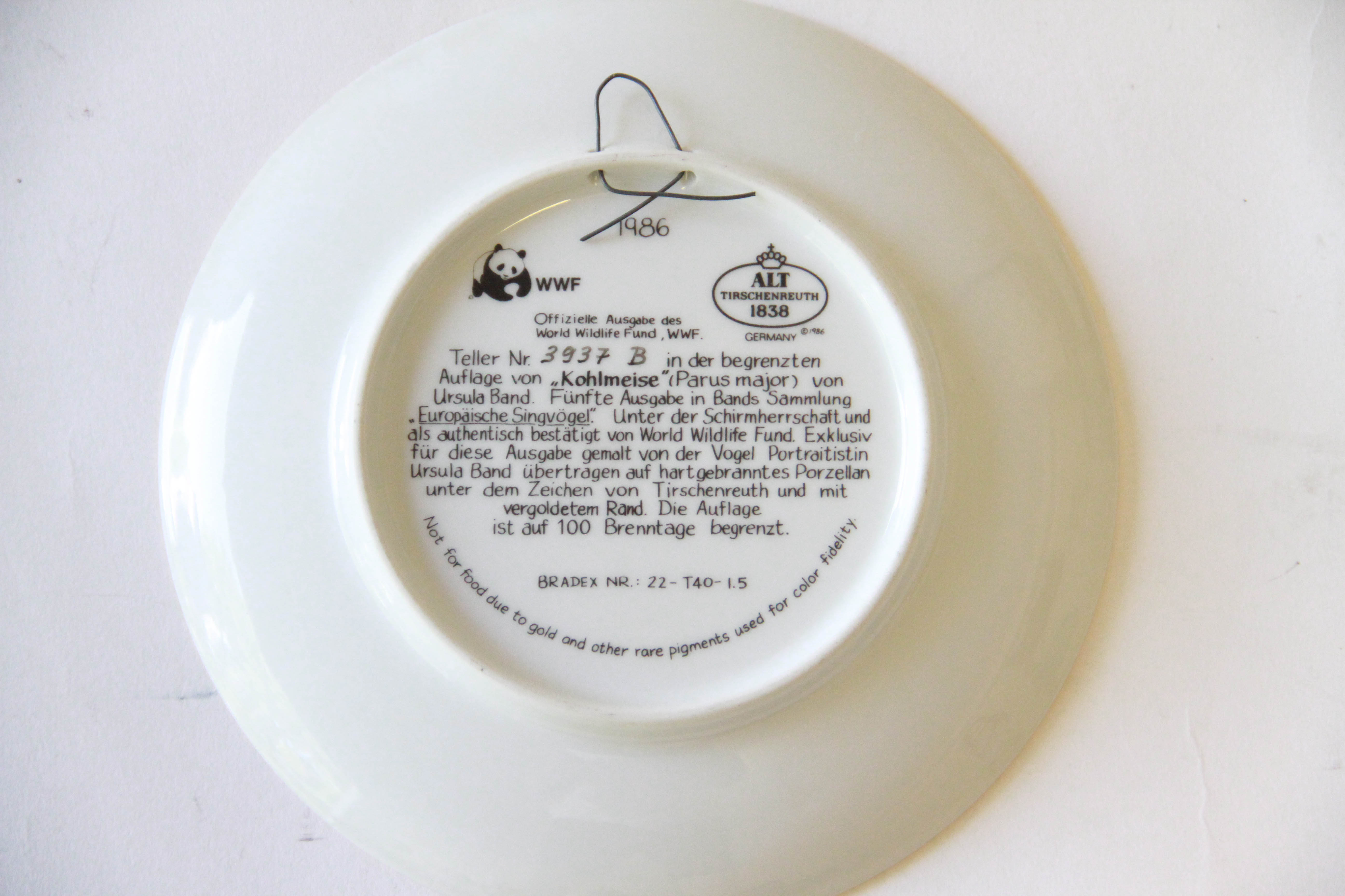 Alt Tirschenreuth World Wildlife Fund Plates