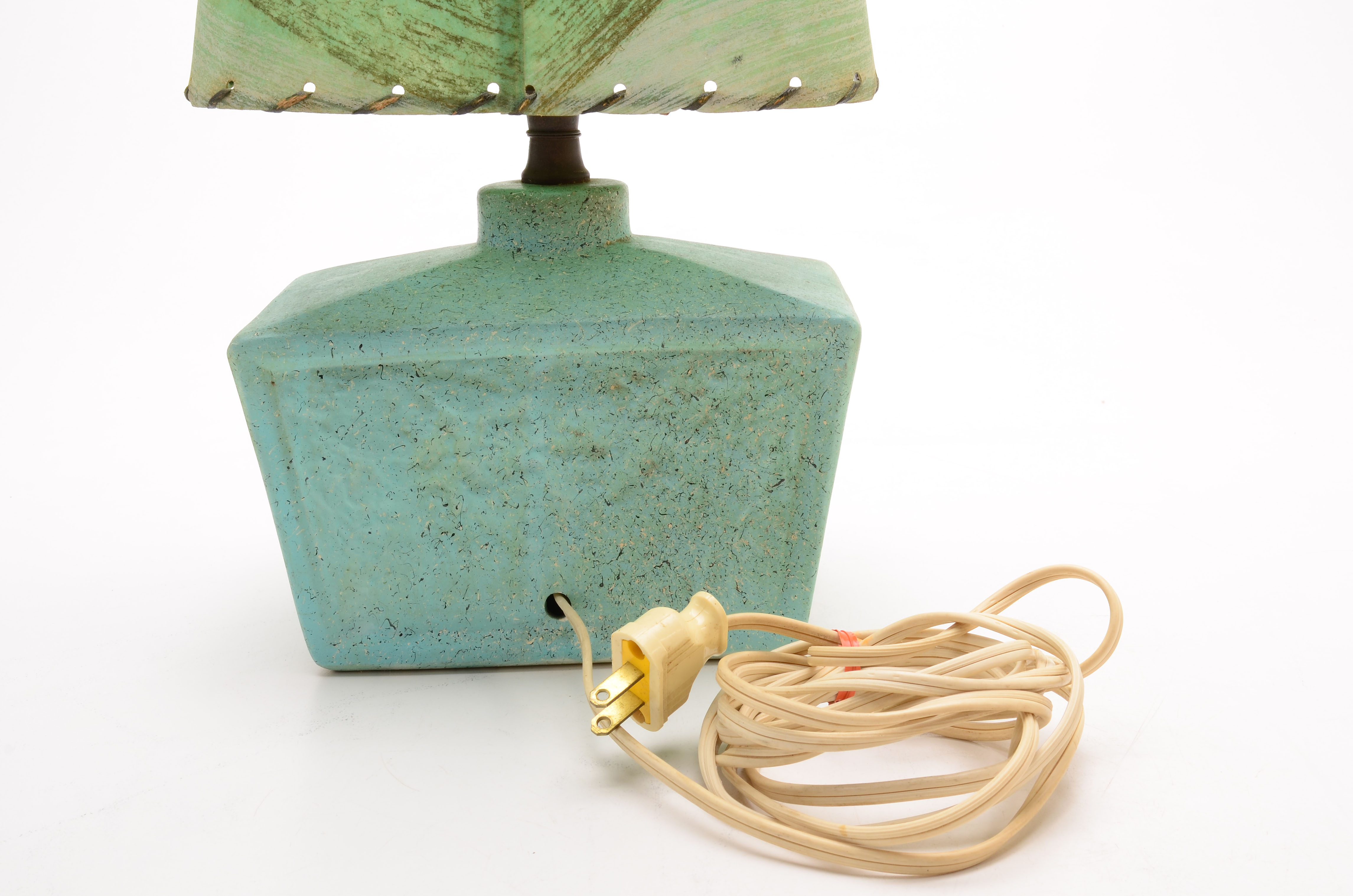 Pair of Vintage Table Lamps in Aqua Blue