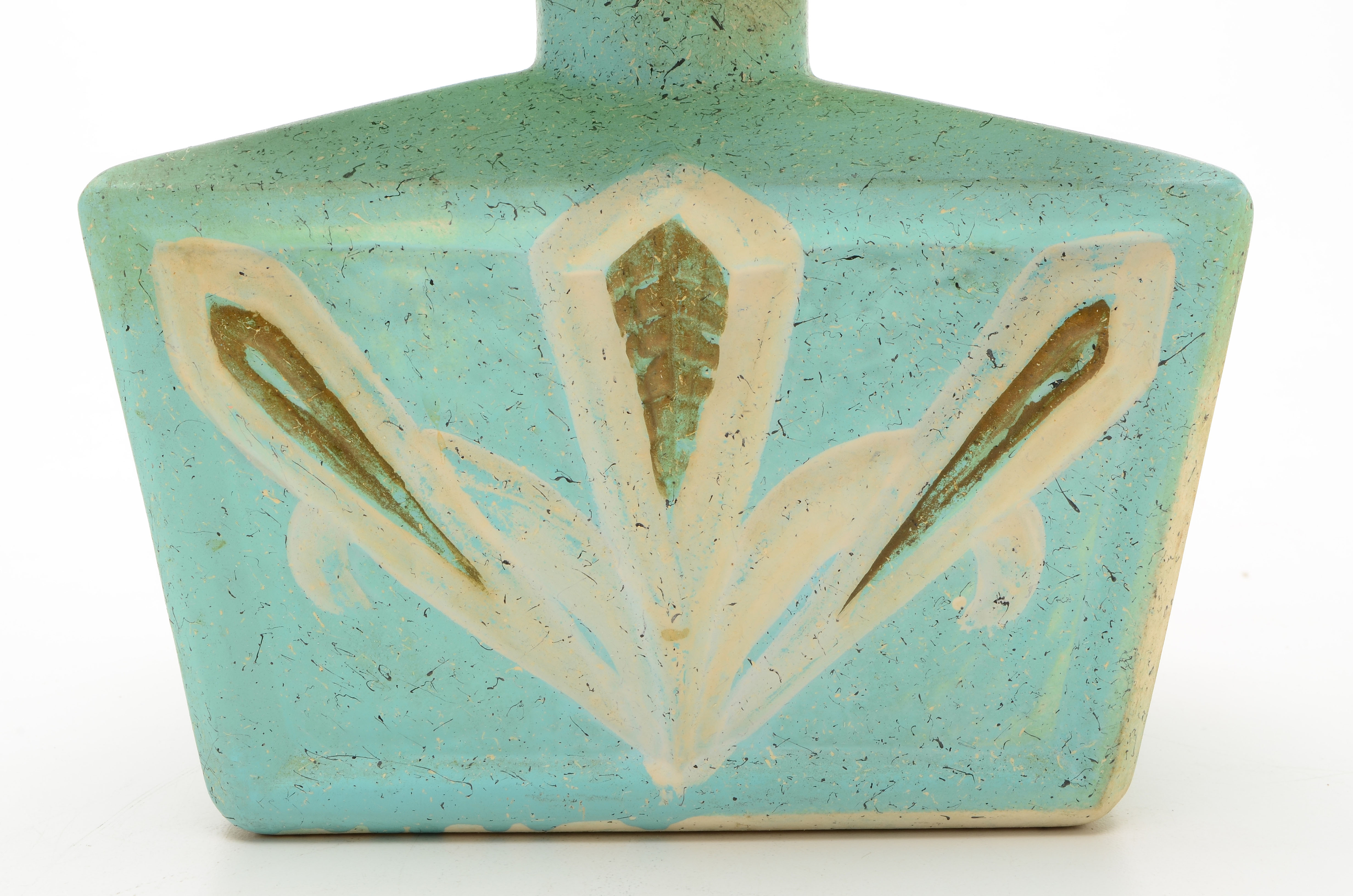 Pair of Vintage Table Lamps in Aqua Blue