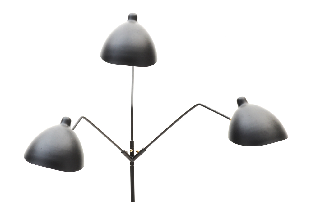 Serge Mouille "MFL-3" Three-Arm Floor Lamp