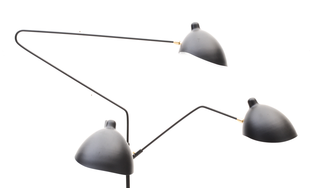 Serge Mouille "MFL-3" Three-Arm Floor Lamp