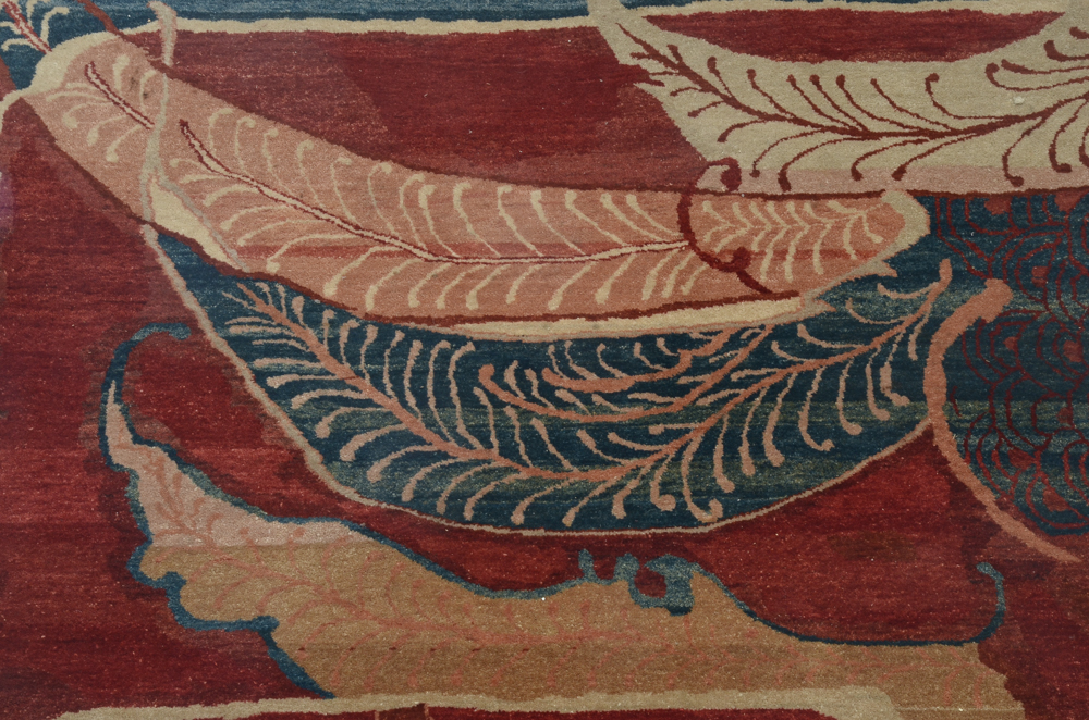 Mid-Century Indian Abstract Wool Area Rug