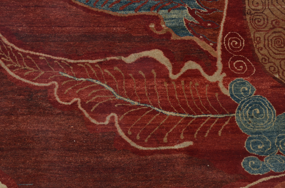 Mid-Century Indian Abstract Wool Area Rug