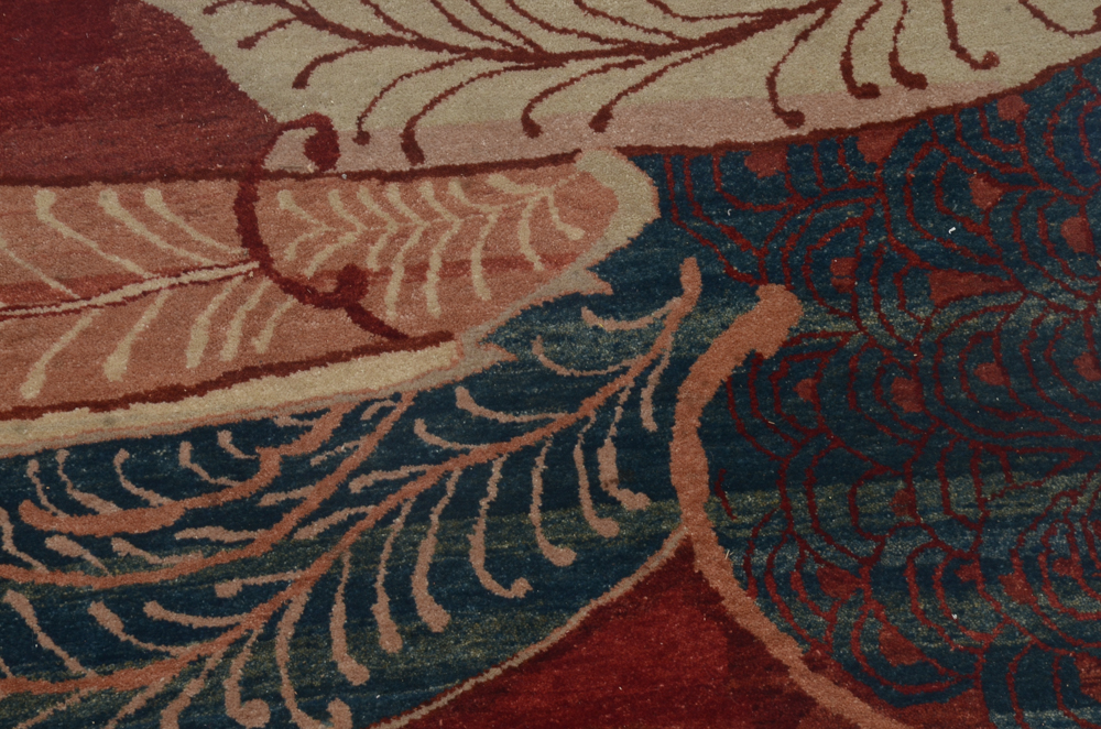 Mid-Century Indian Abstract Wool Area Rug