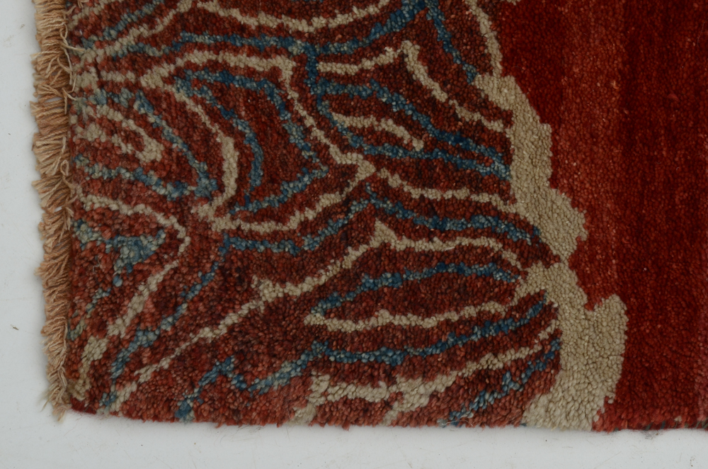 Mid-Century Indian Abstract Wool Area Rug