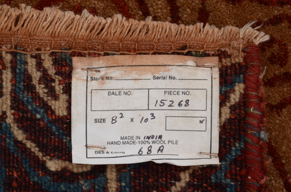 Mid-Century Indian Abstract Wool Area Rug