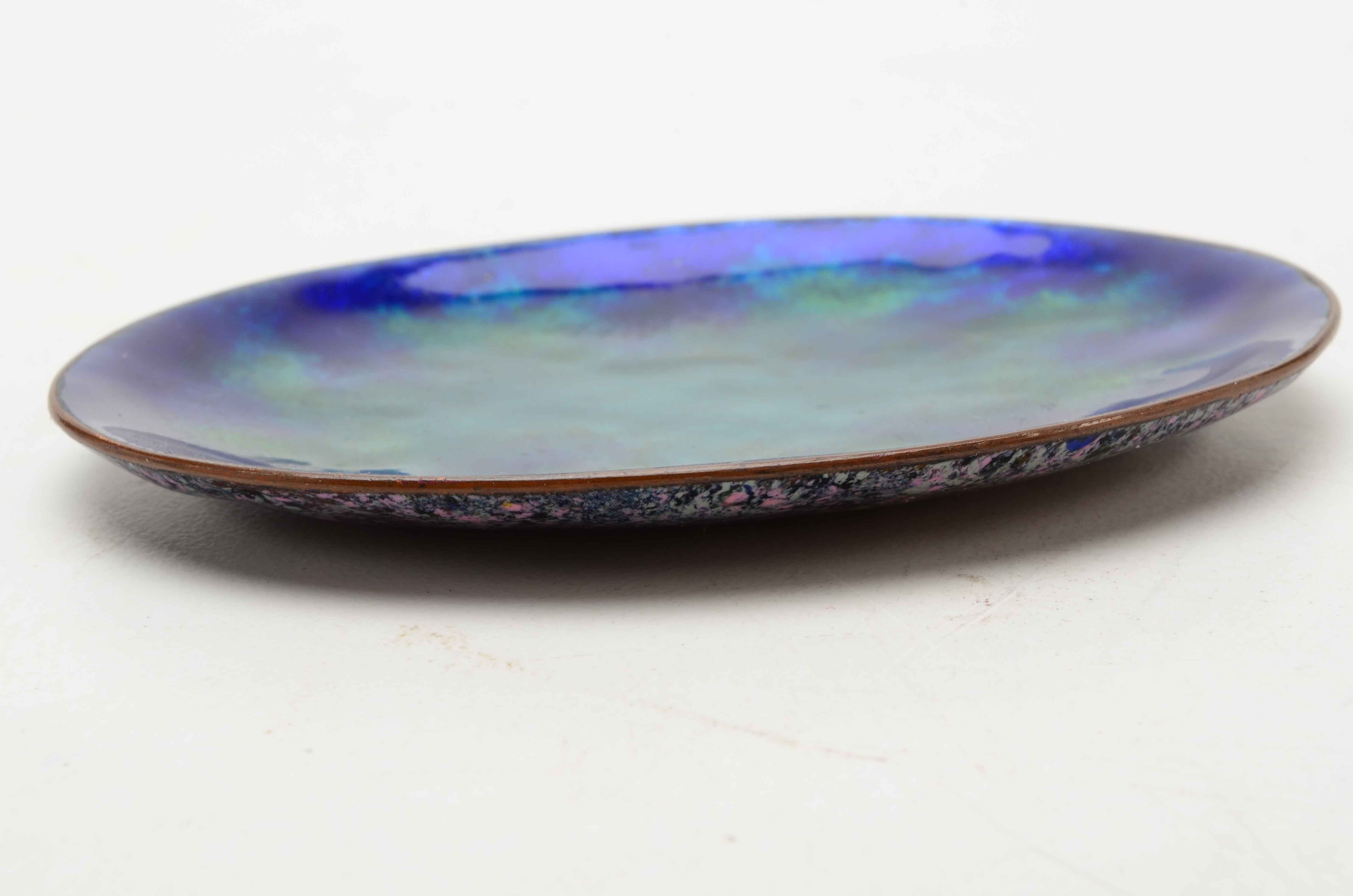 Vintage Blue Enamel Tray