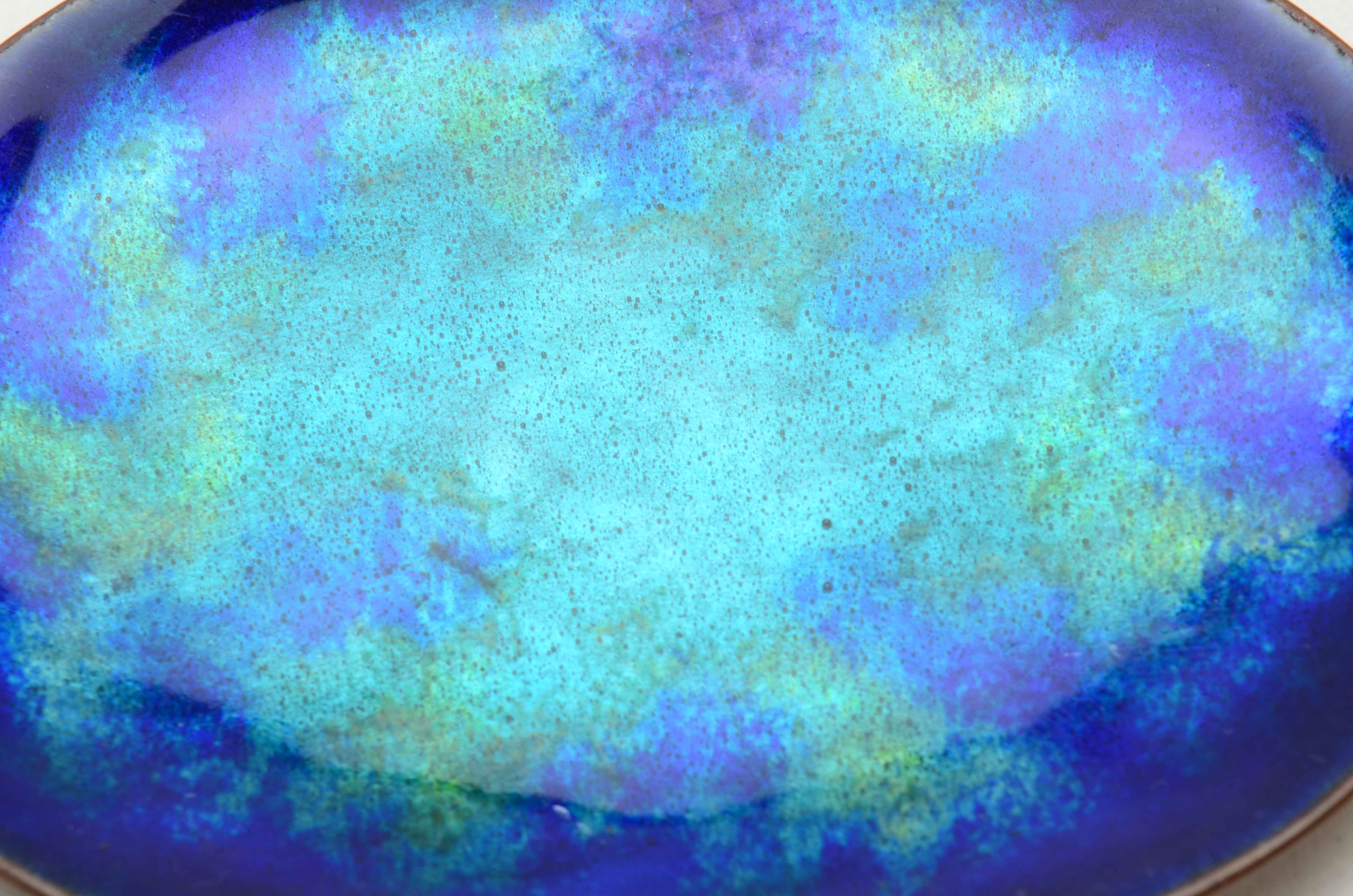 Vintage Blue Enamel Tray