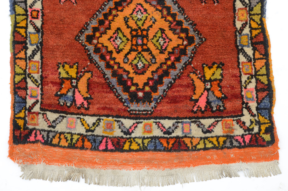 Small Mid-Century Hand-Knotted Caucasian-Style Rug