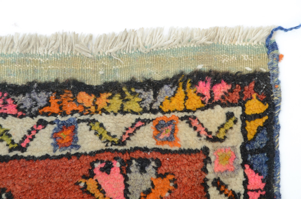 Small Mid-Century Hand-Knotted Caucasian-Style Rug