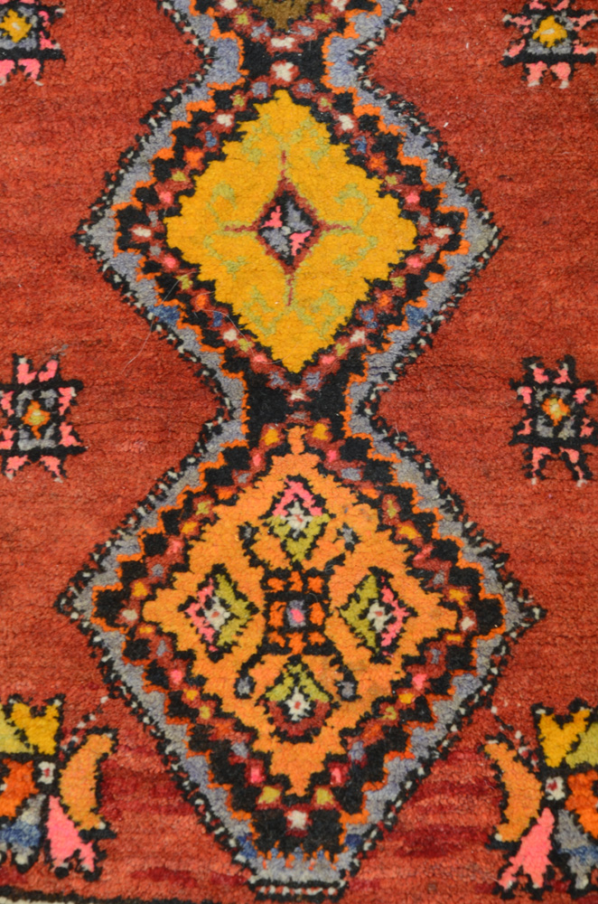 Small Mid-Century Hand-Knotted Caucasian-Style Rug