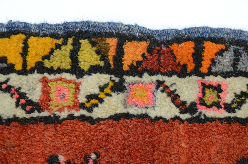 Small Mid-Century Hand-Knotted Caucasian-Style Rug