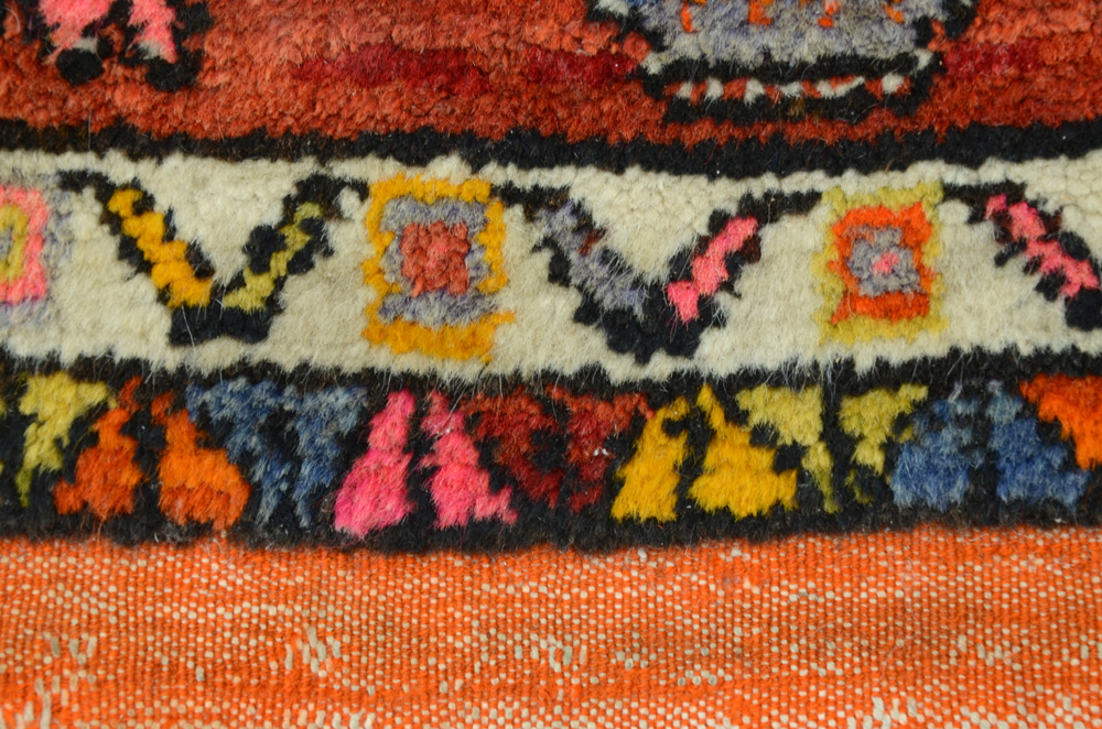 Small Mid-Century Hand-Knotted Caucasian-Style Rug