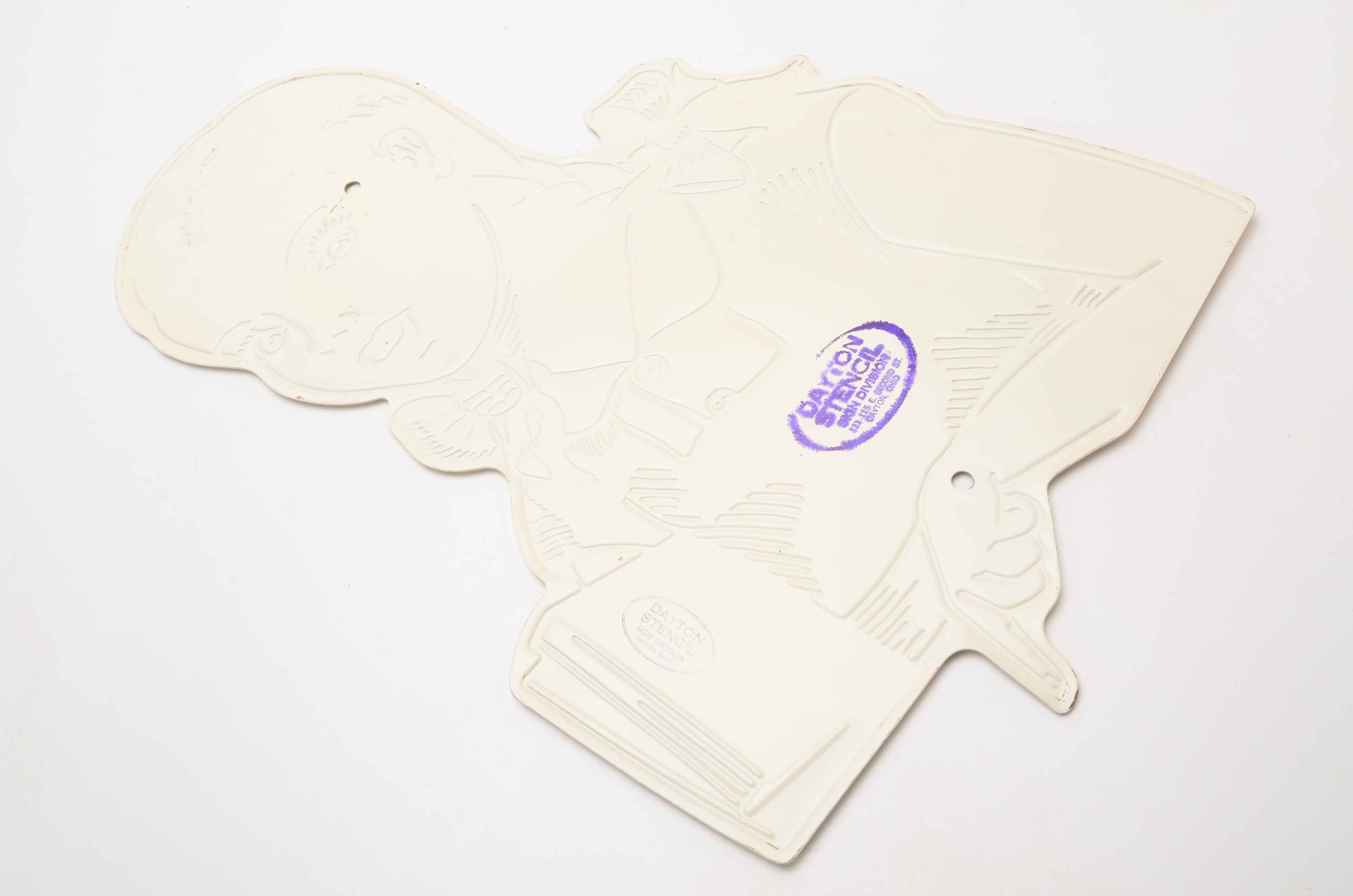 Vintage Metal Sign - Schoolgirl with Book