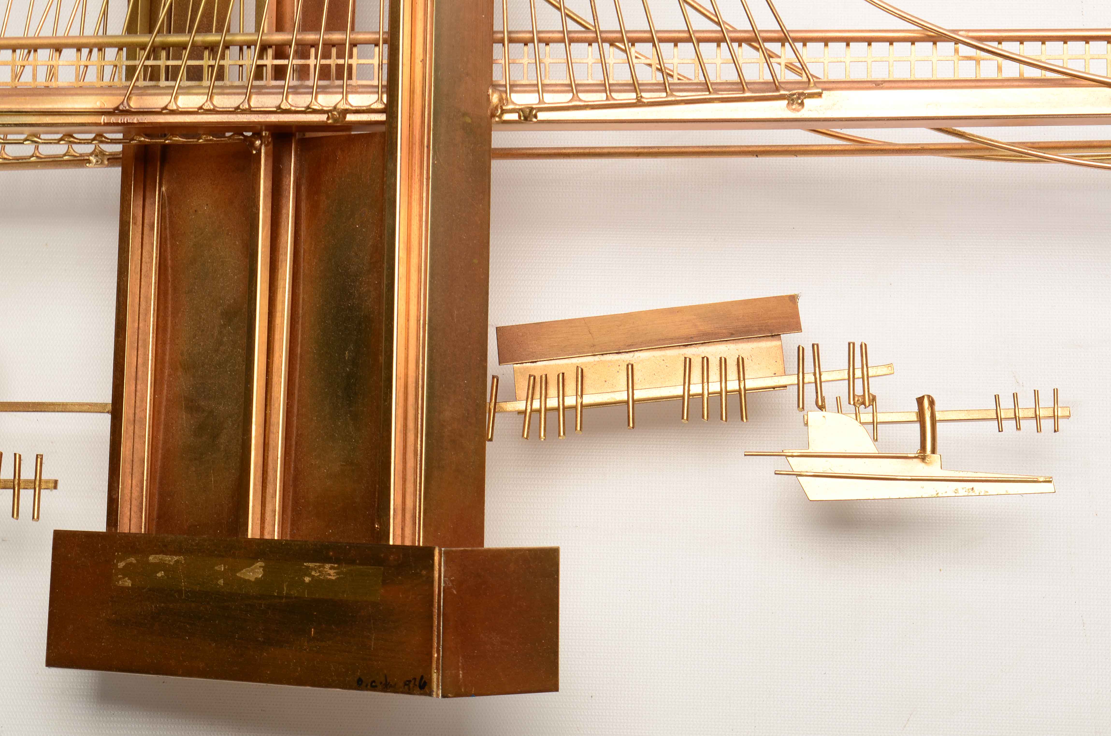 Signed C. Jere Brooklyn Bridge Wall Sculpture