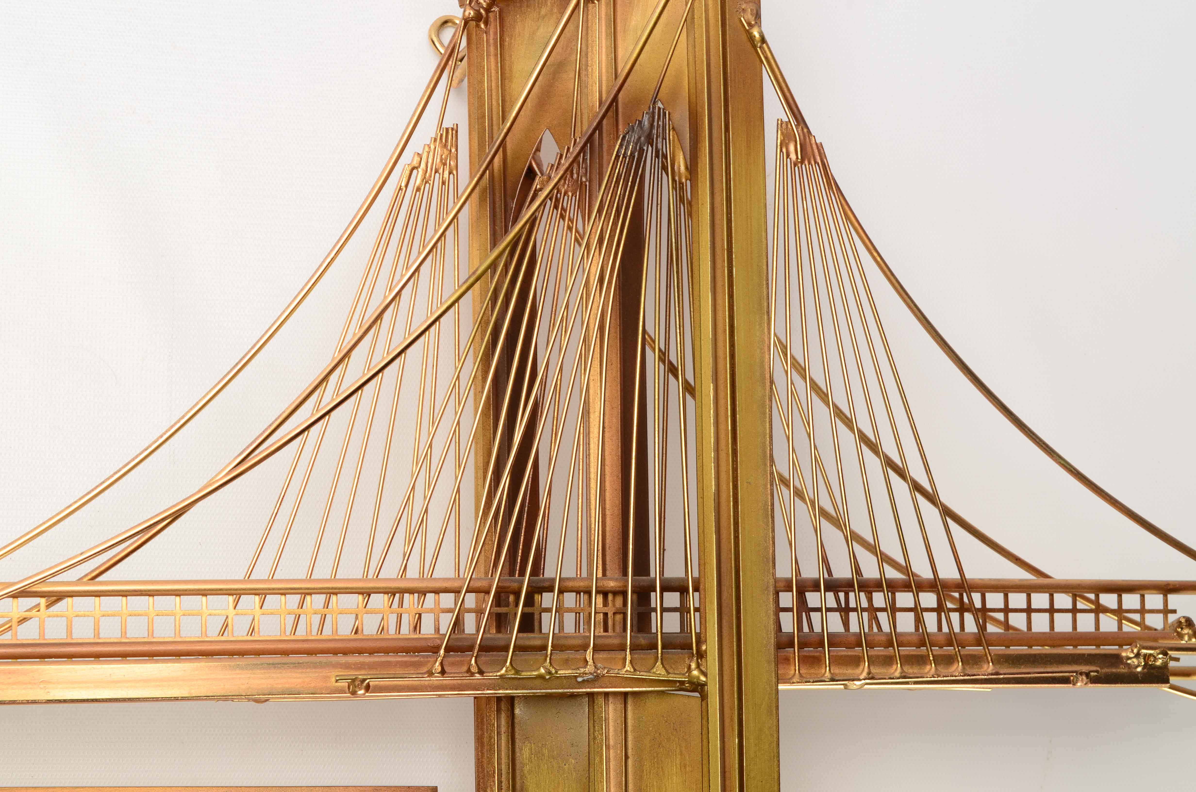 Signed C. Jere Brooklyn Bridge Wall Sculpture