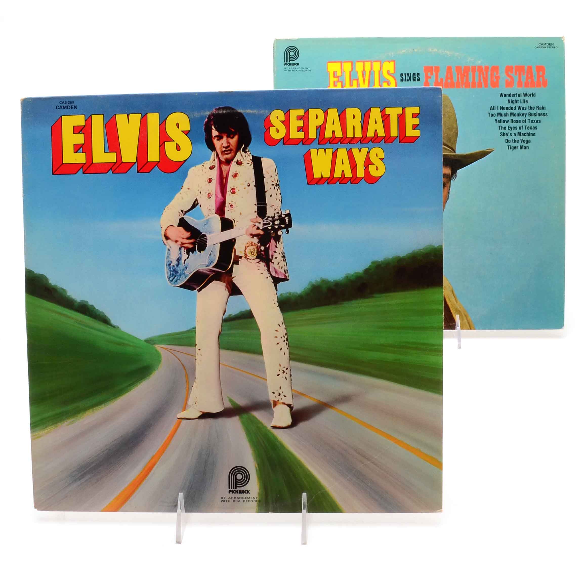 Elvis Presley "Separate Ways" and "Flaming Star" LPs