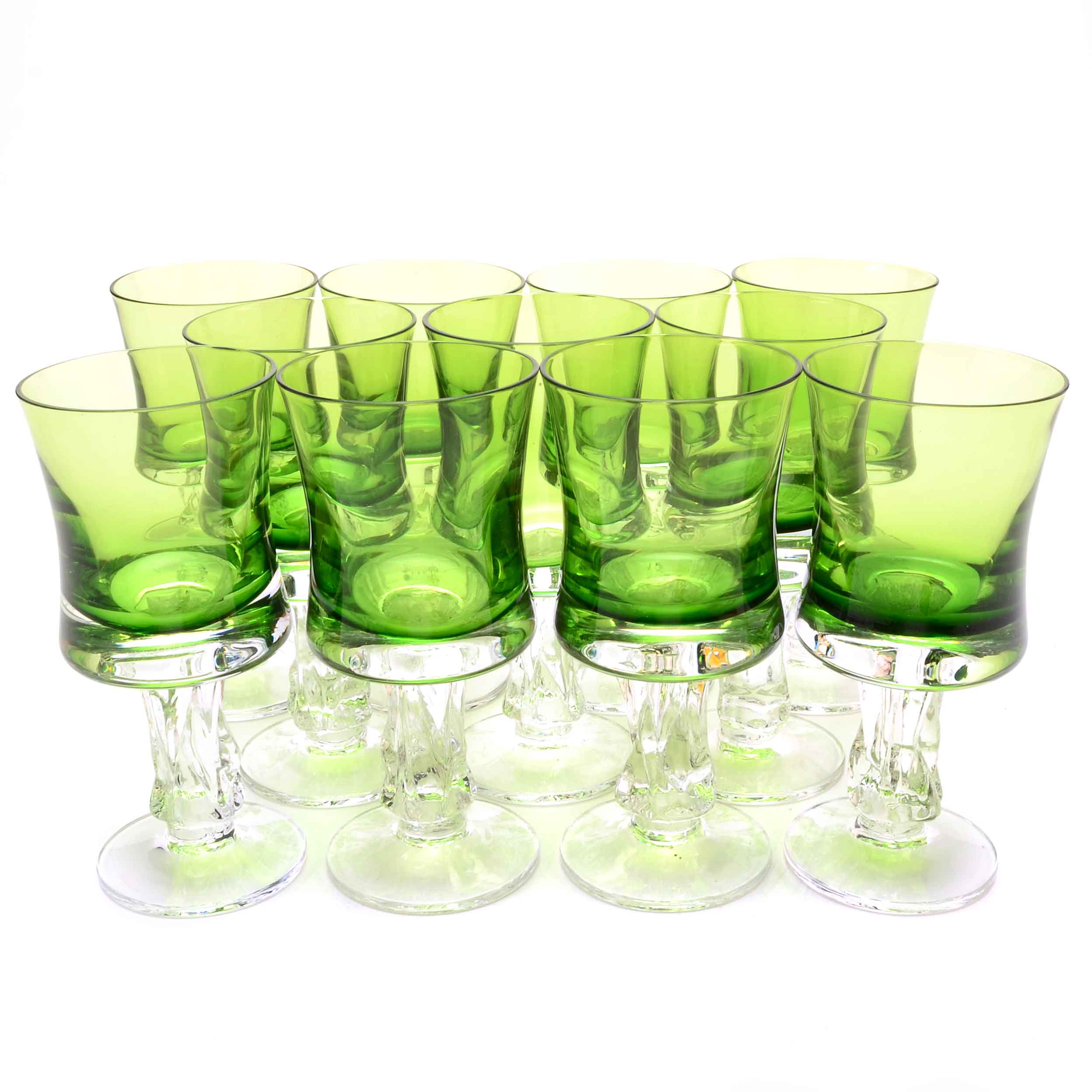 Set of Brutalist Scandinavian Modern Stemware