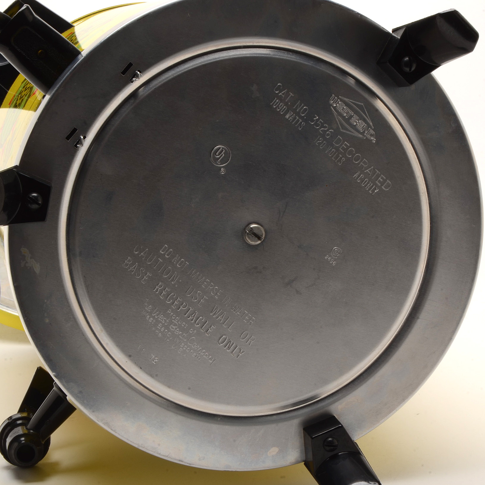 West Bend Coffee Percolator with Groovy Flower Decoration