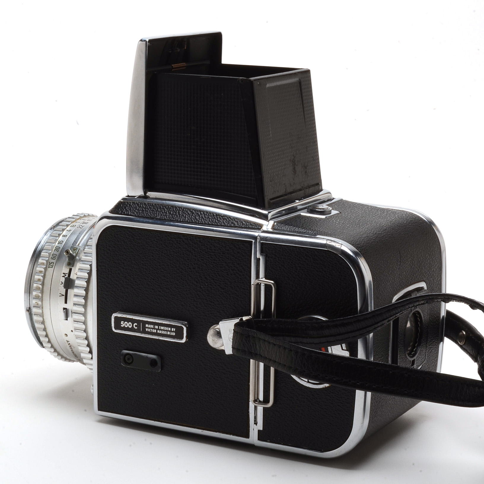 Hasselblad 500C SLR, 80MM lens, Viewfinder and Camera Bag