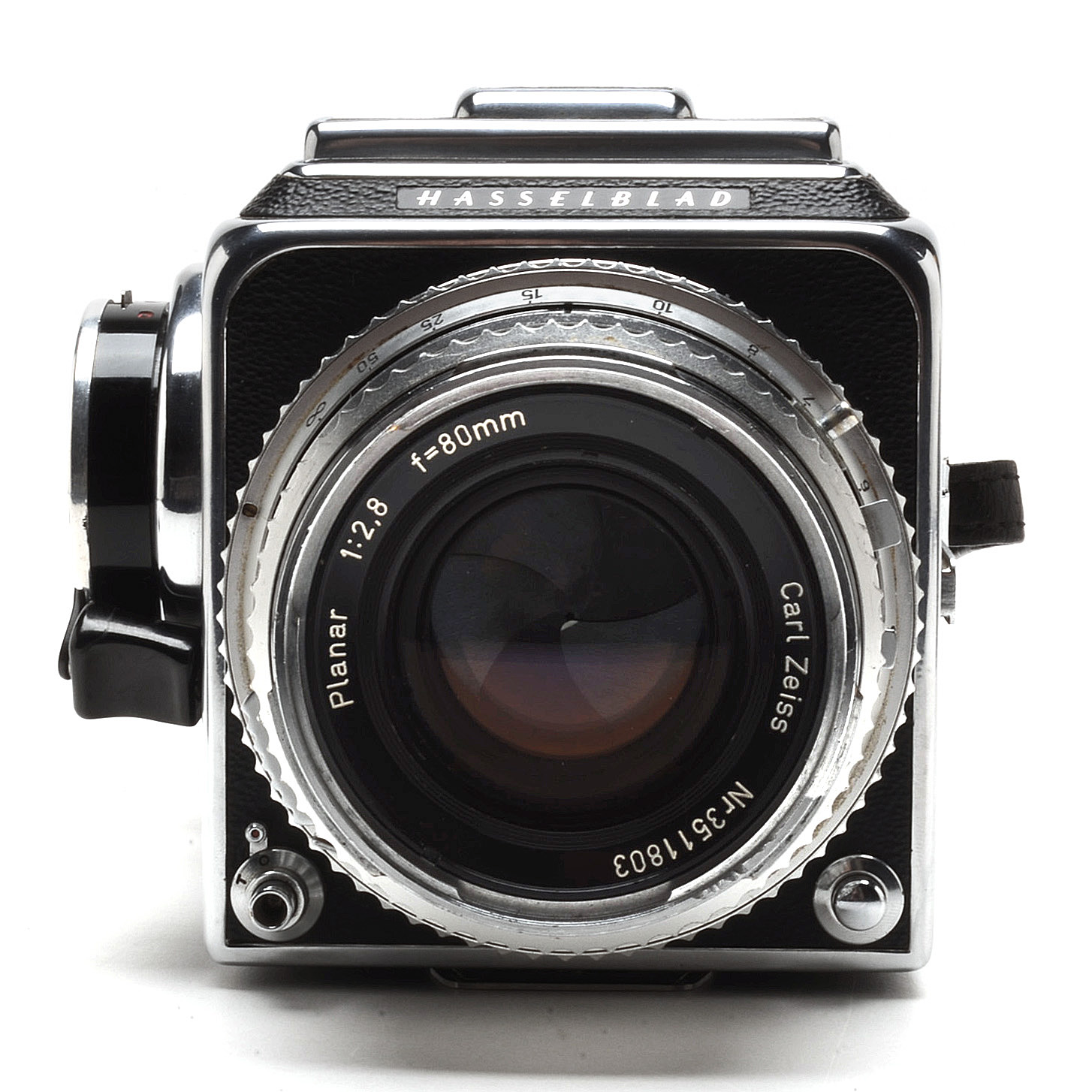 Hasselblad 500C SLR, 80MM lens, Viewfinder and Camera Bag