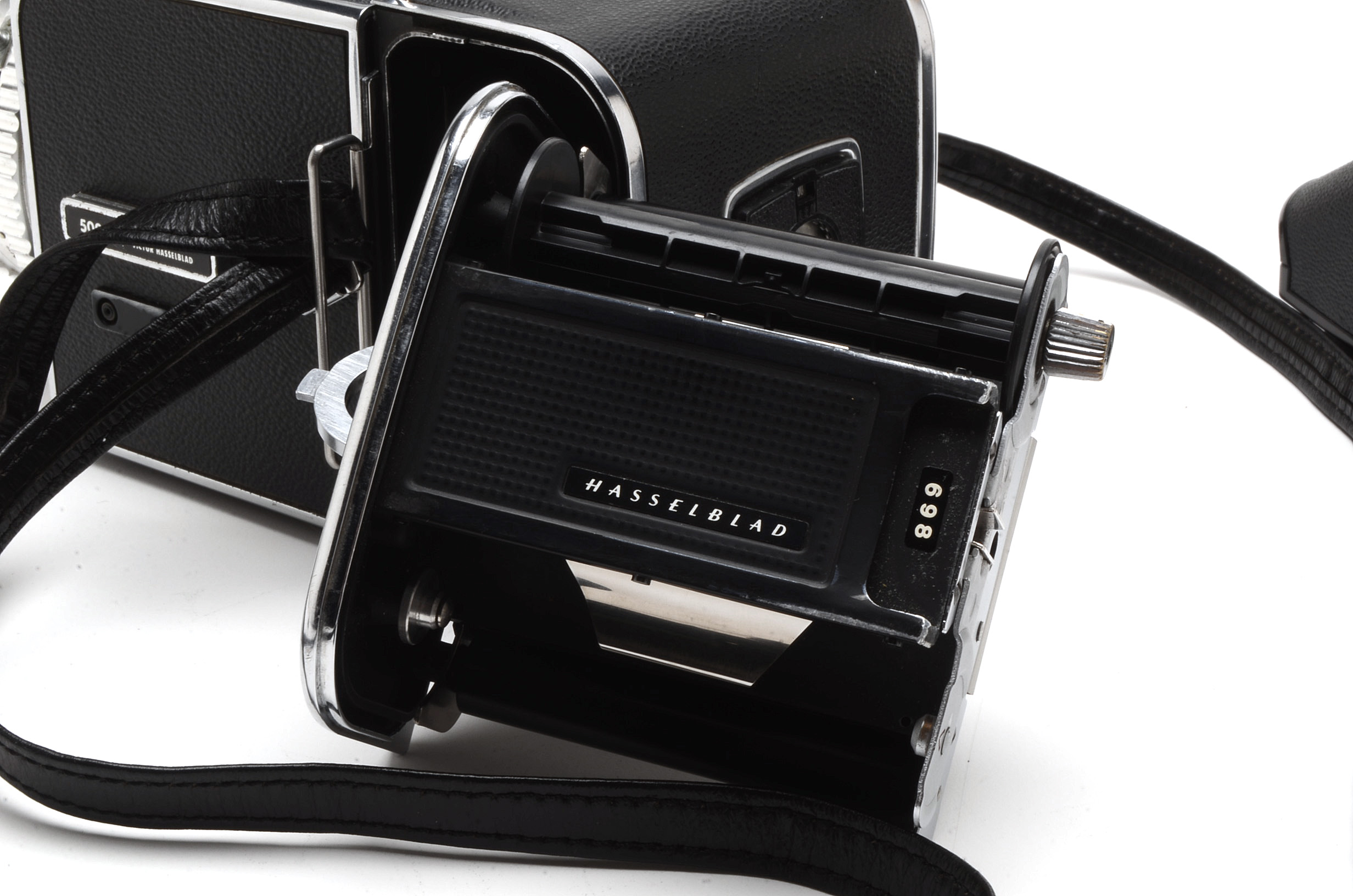 Hasselblad 500C SLR, 80MM lens, Viewfinder and Camera Bag